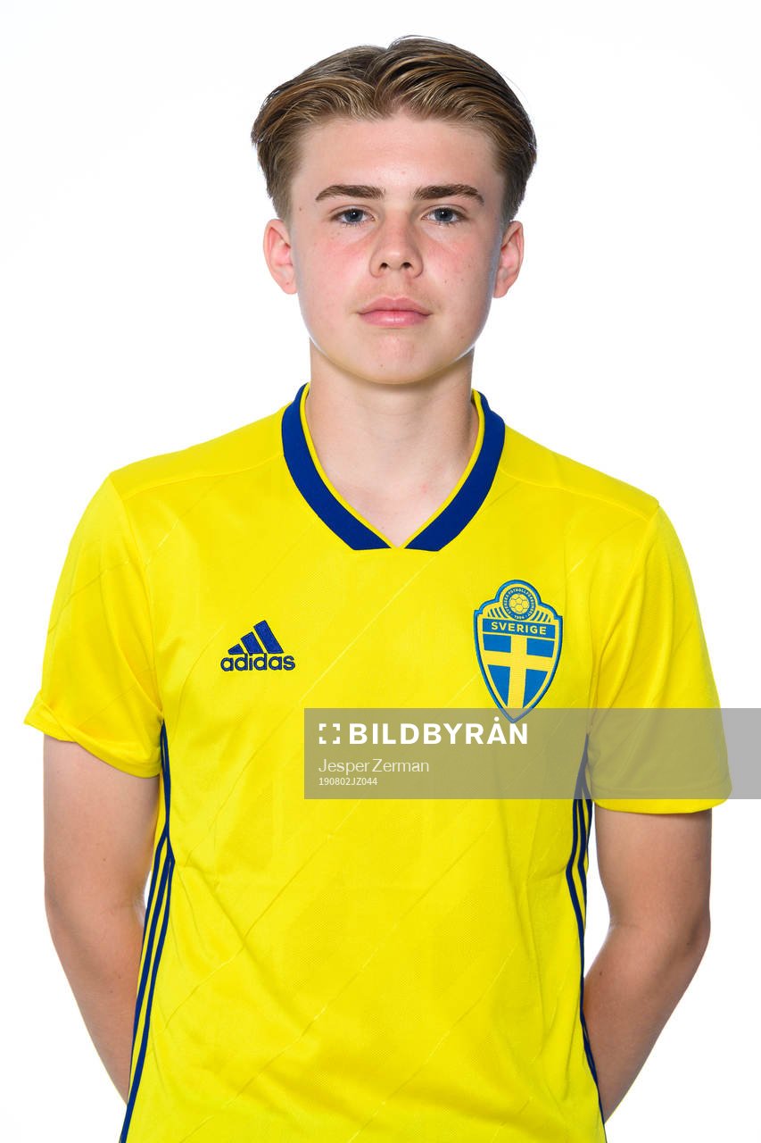 David Pérez i P15-landslaget poserar för porträtt den 2 augusti 2019 i Stockholm.
