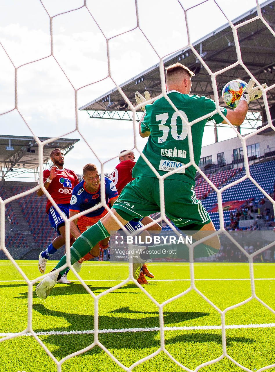 Goalkeeper Idar Nordby Lysgård of Skeid saves the attempt