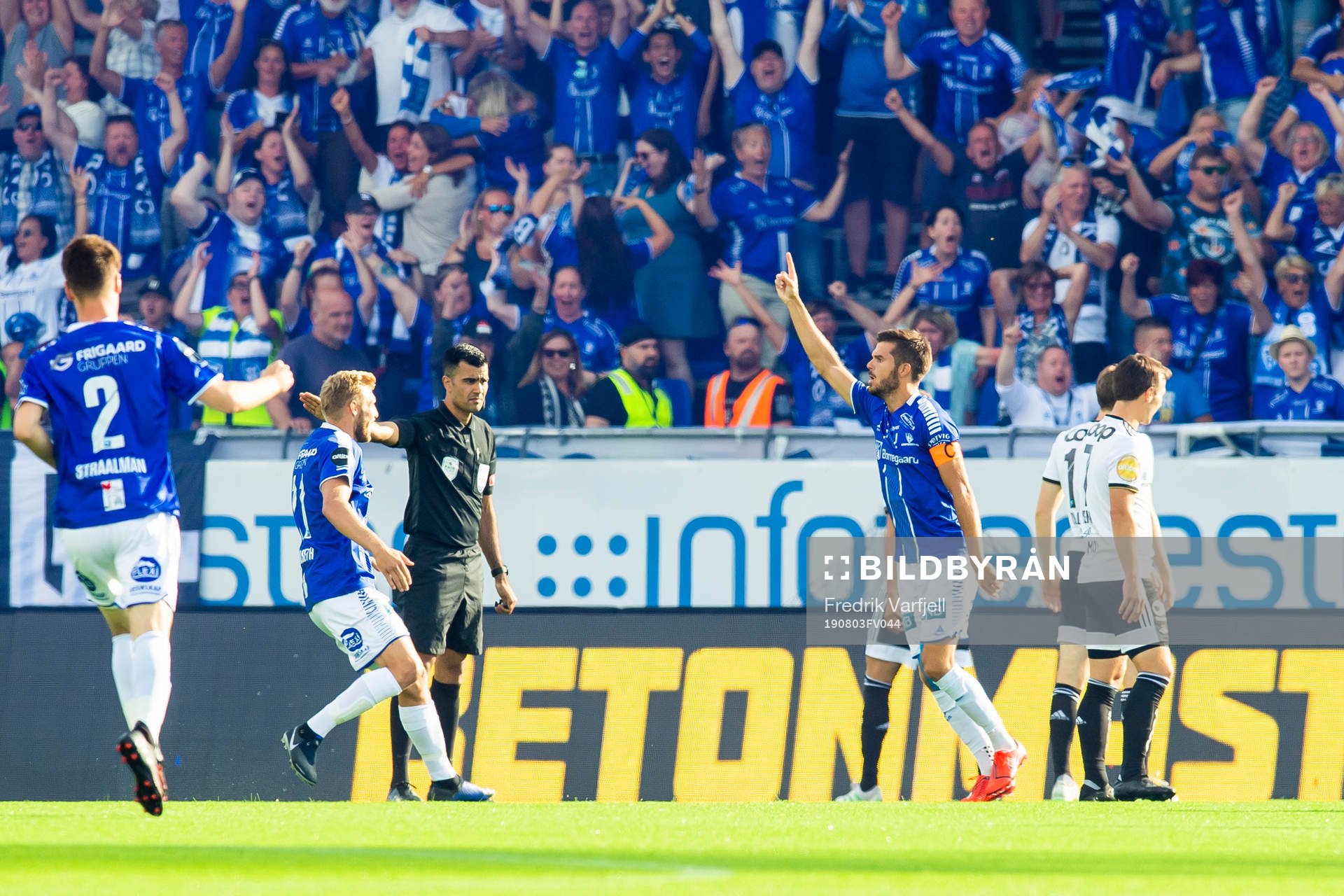 Joachim Thomassen of Sarpsborg 08 celebrates with his