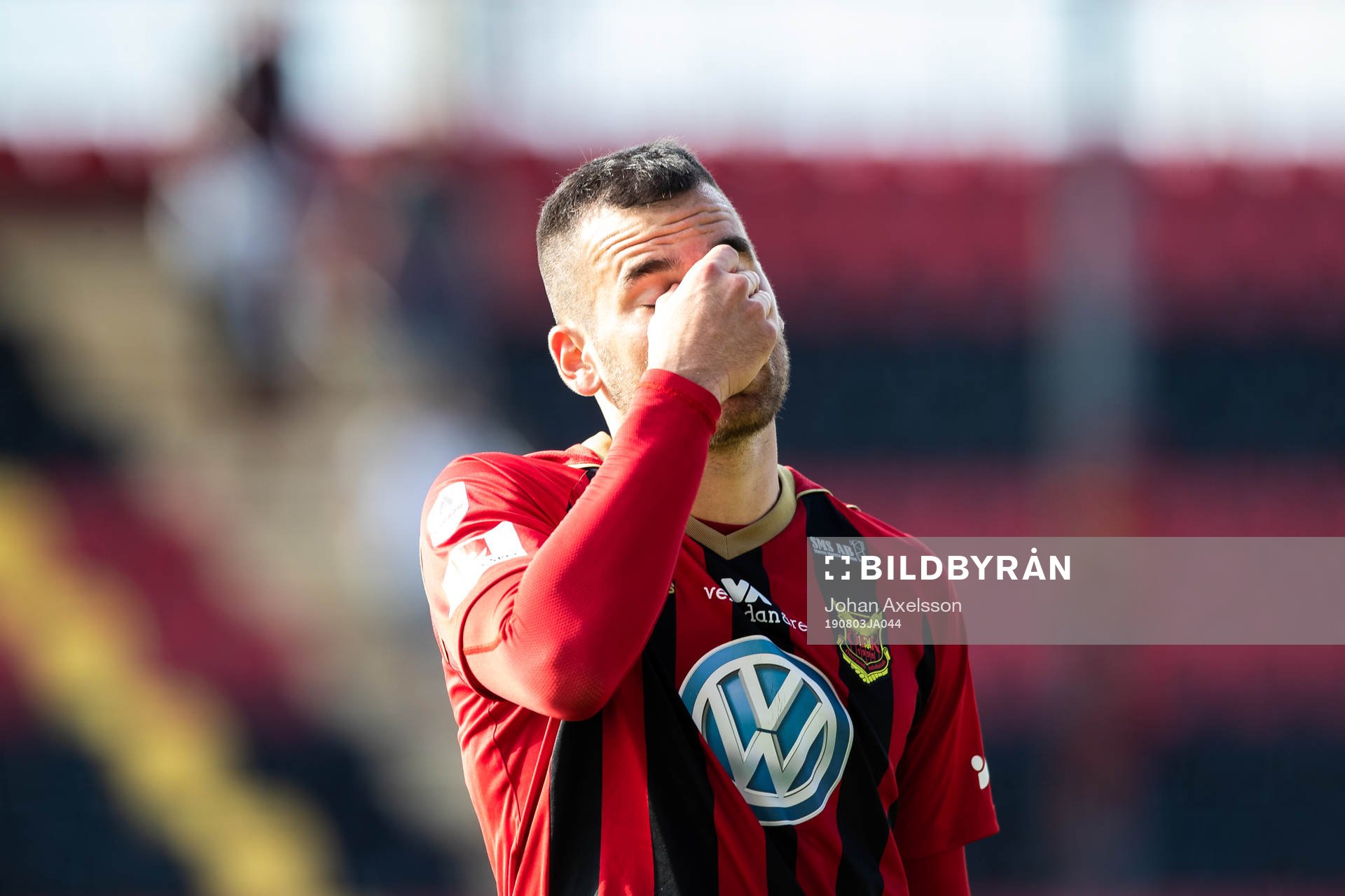 Östersunds Dino Islamovic deppar efeter fotbollsmatchen i