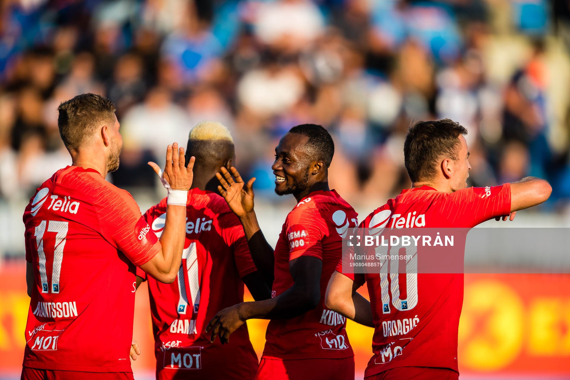 Gilbert Koomson of Brann celebrates