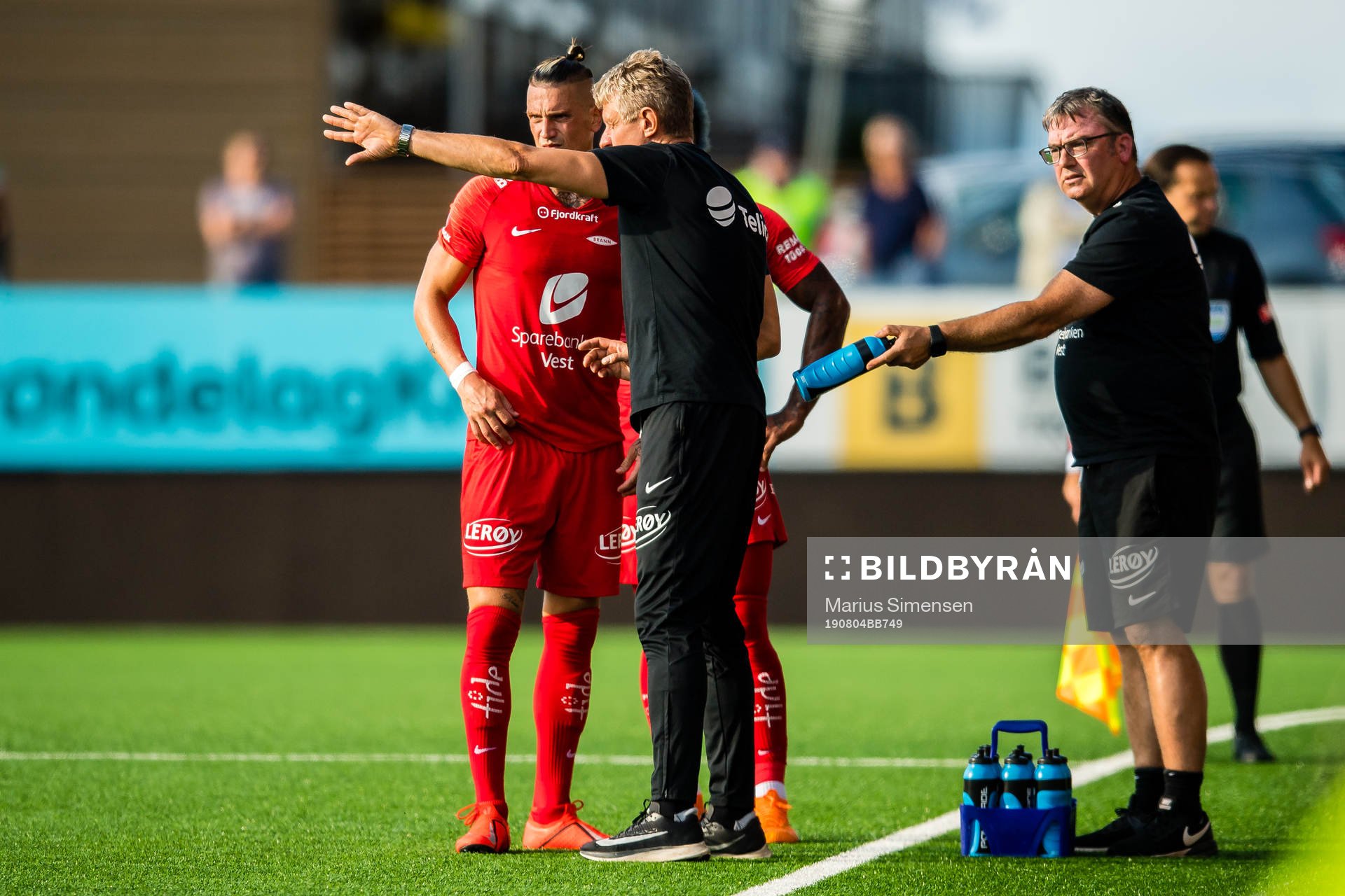 Vito Wormgoor of Brann and Lars Arne Nilsen, head coach of