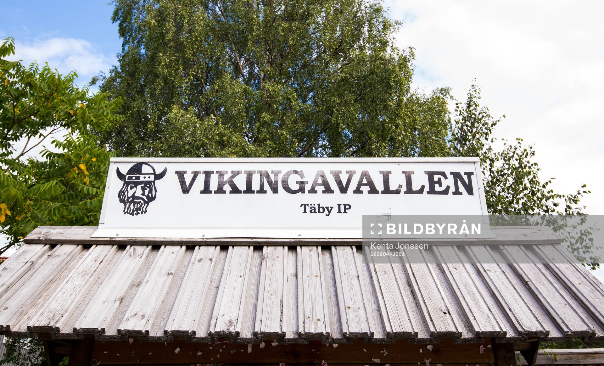 Skylt utanför Vikingavallen
