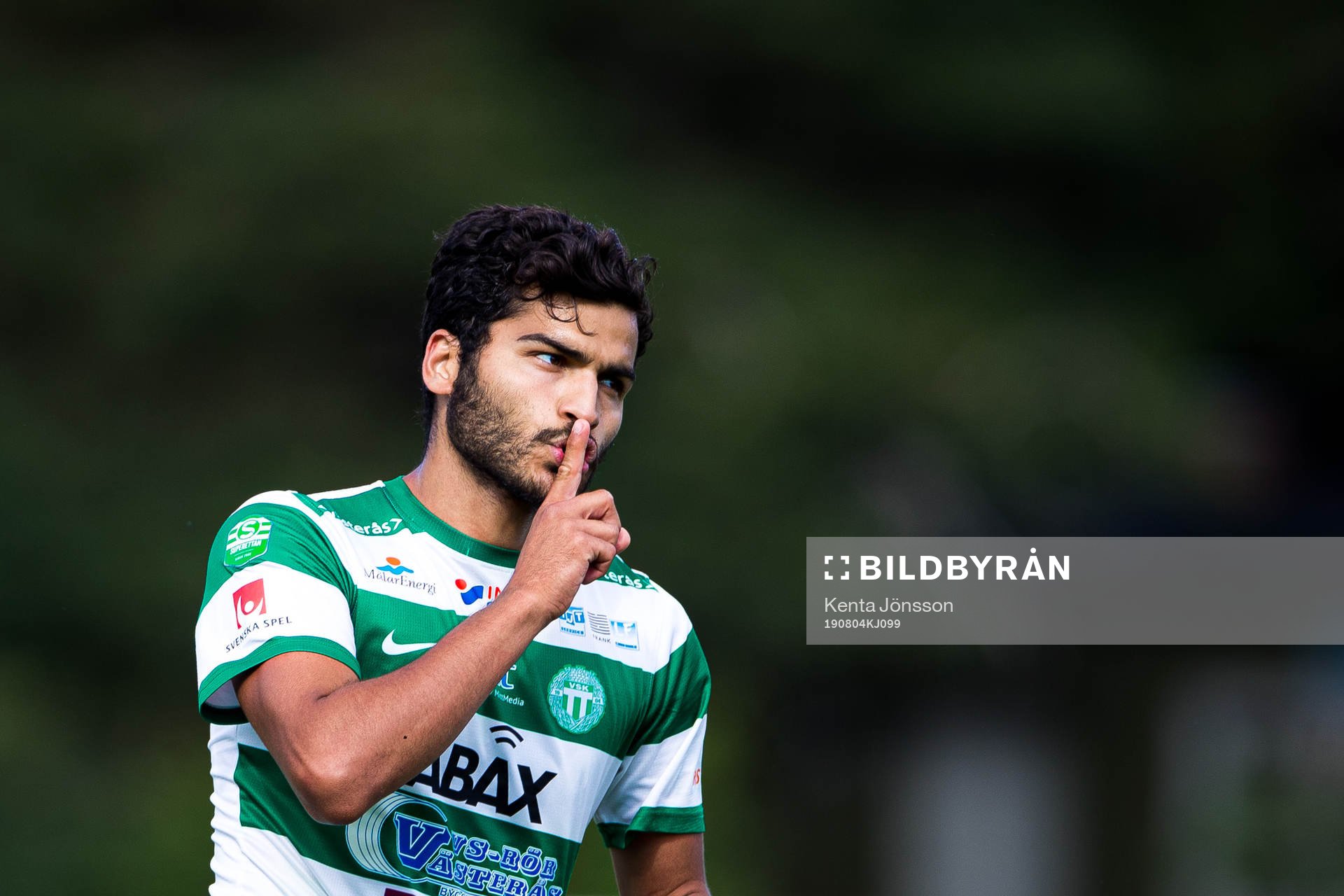 Västerås Karwan Safari jublar efter 1-1 på straff under fotbollsmatchen i Superettan mellan Frej och Västerås den 4 augusti 2019 i Stockholm. 