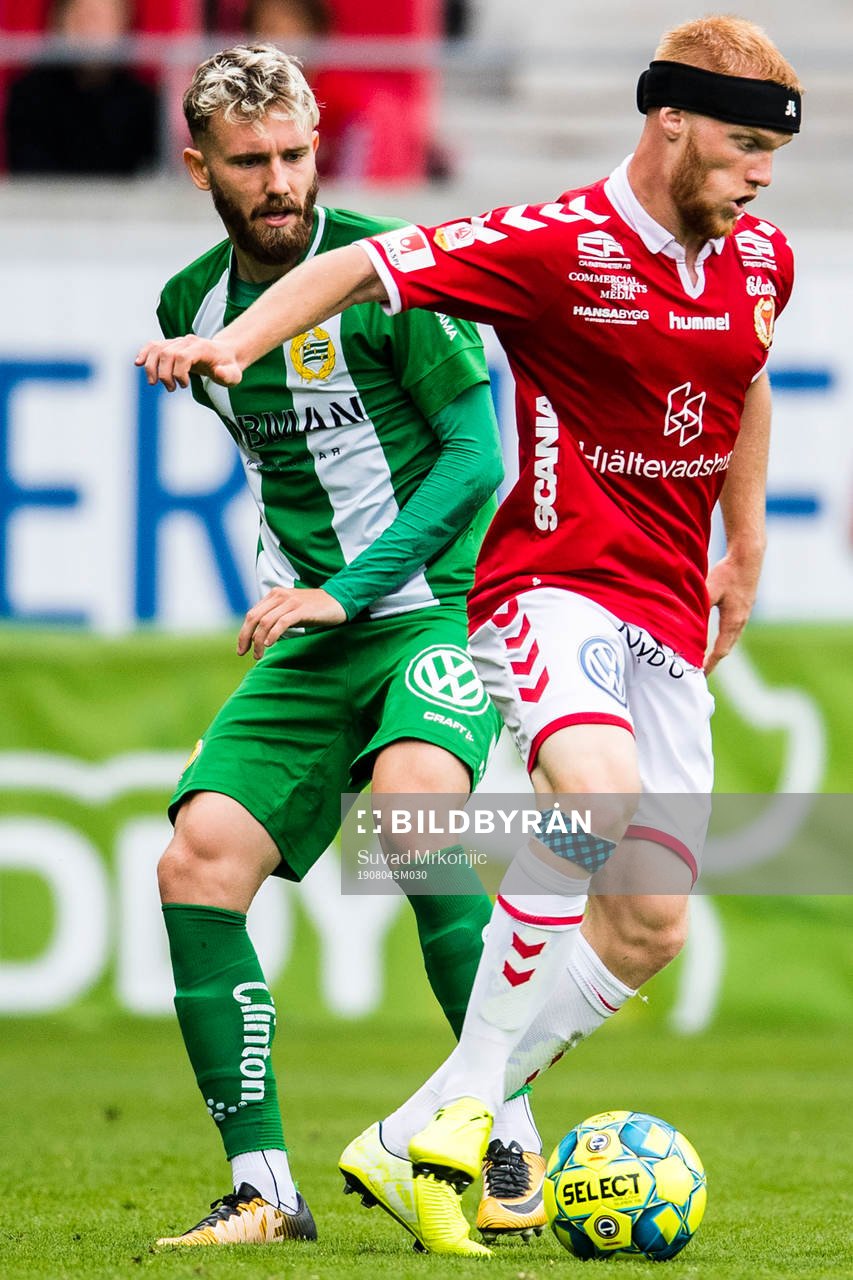 Hammarbys Simon Sandberg och Kalmars Nils Fröling