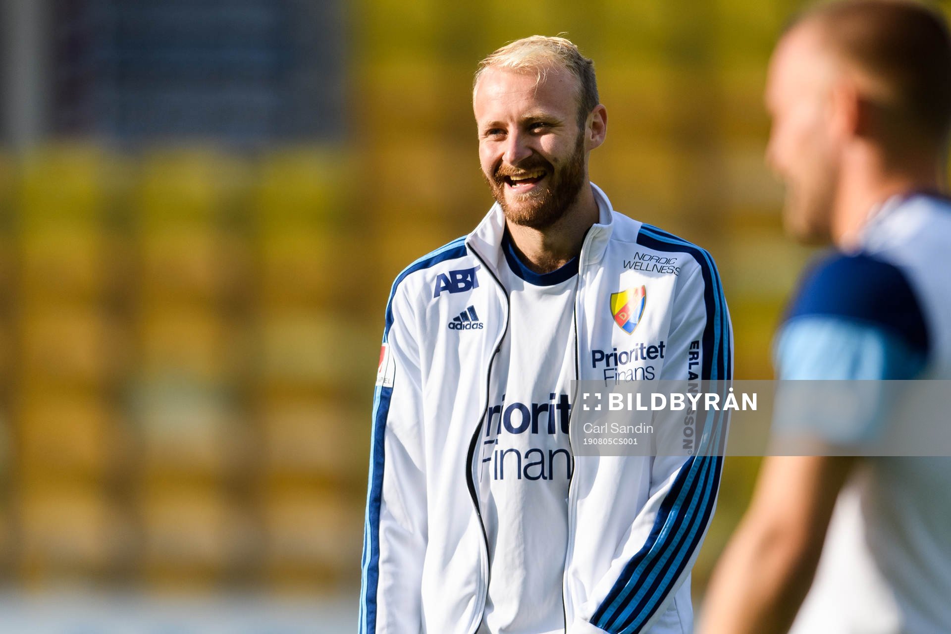 Djurgårdens Curtis Edwards innan fotbollsmatchen i