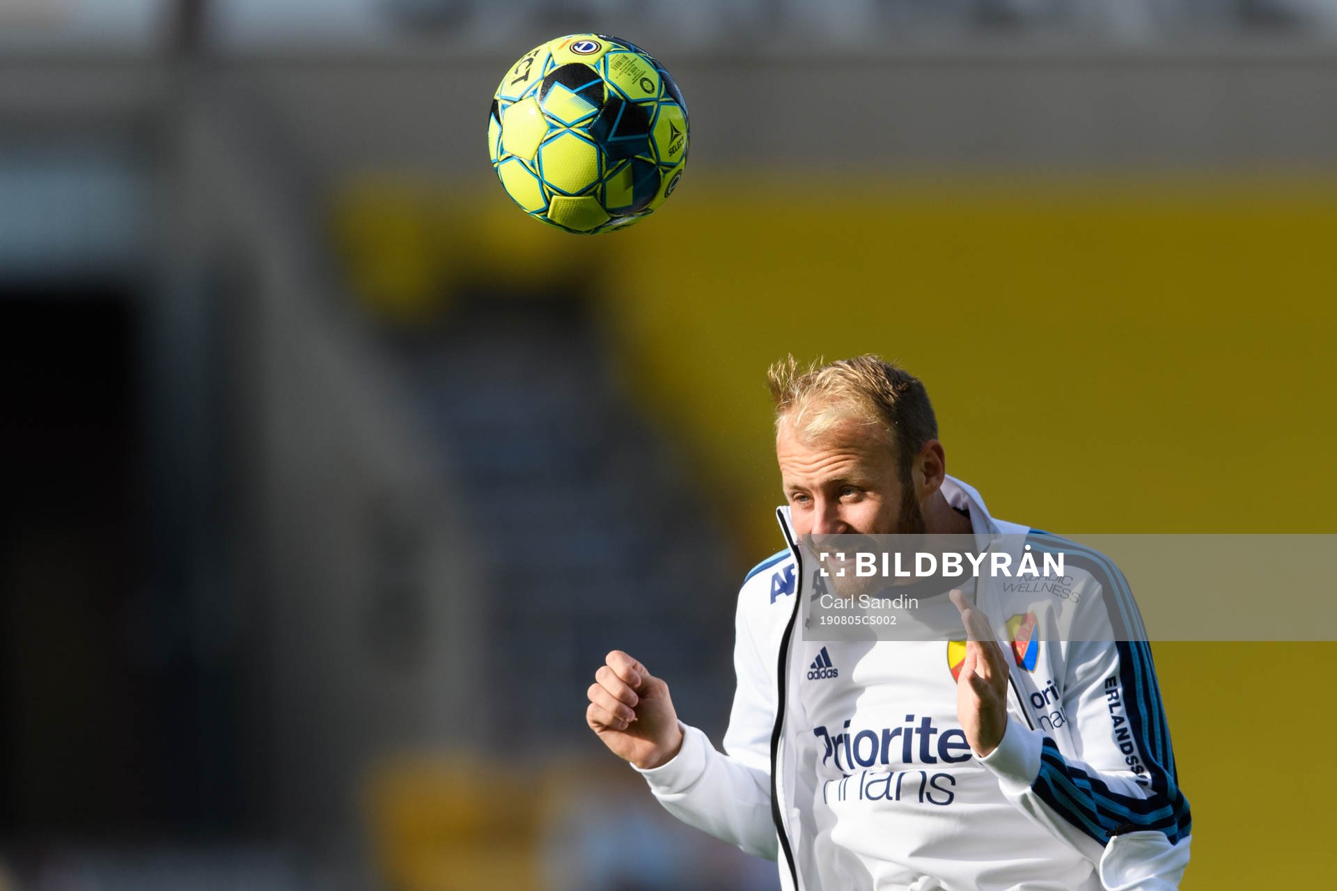 Djurgårdens Curtis Edwards innan fotbollsmatchen i