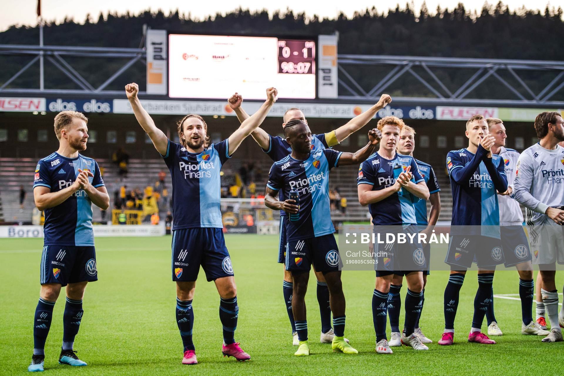Djurgårdens Jacob Une Larsson, Kevin Walker, Mohamed Buya