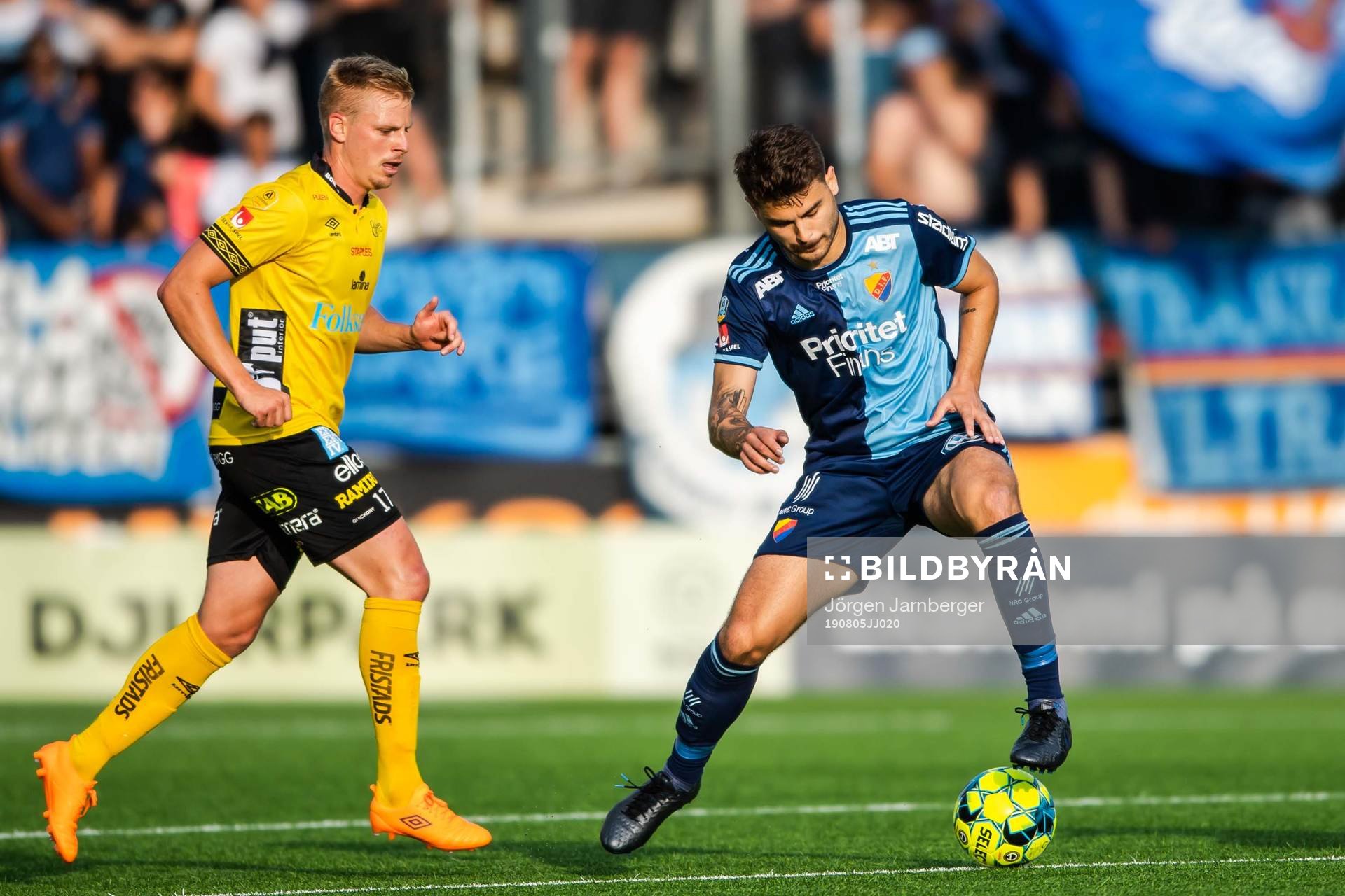 Djurgårdens Astrit Ajdarevic och Elfsborgs Per Frick