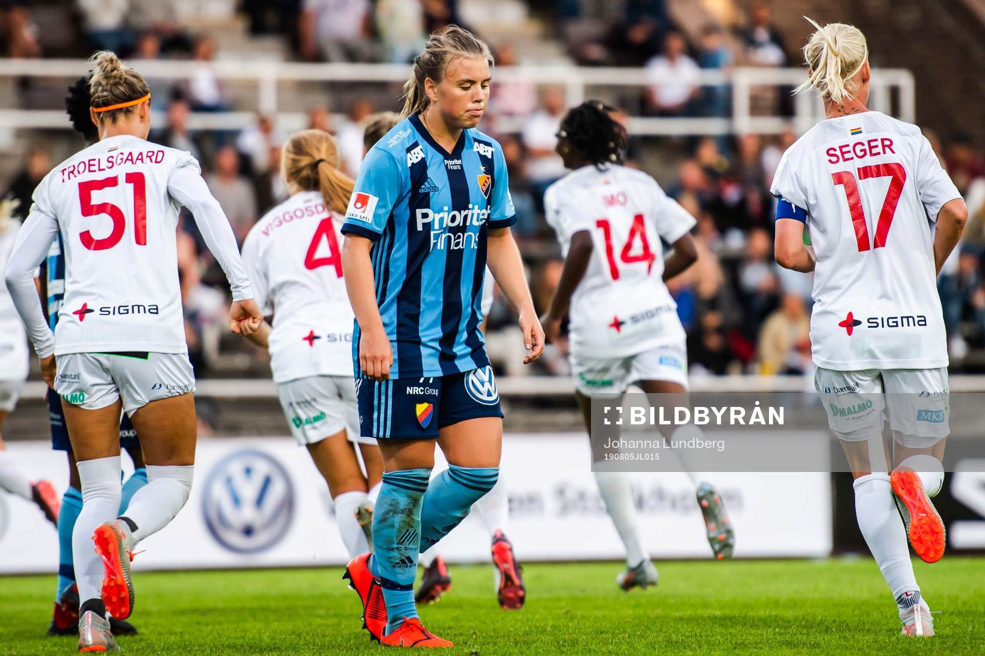 Djurgårdens Ingibjörg Sigurdadottir deppar