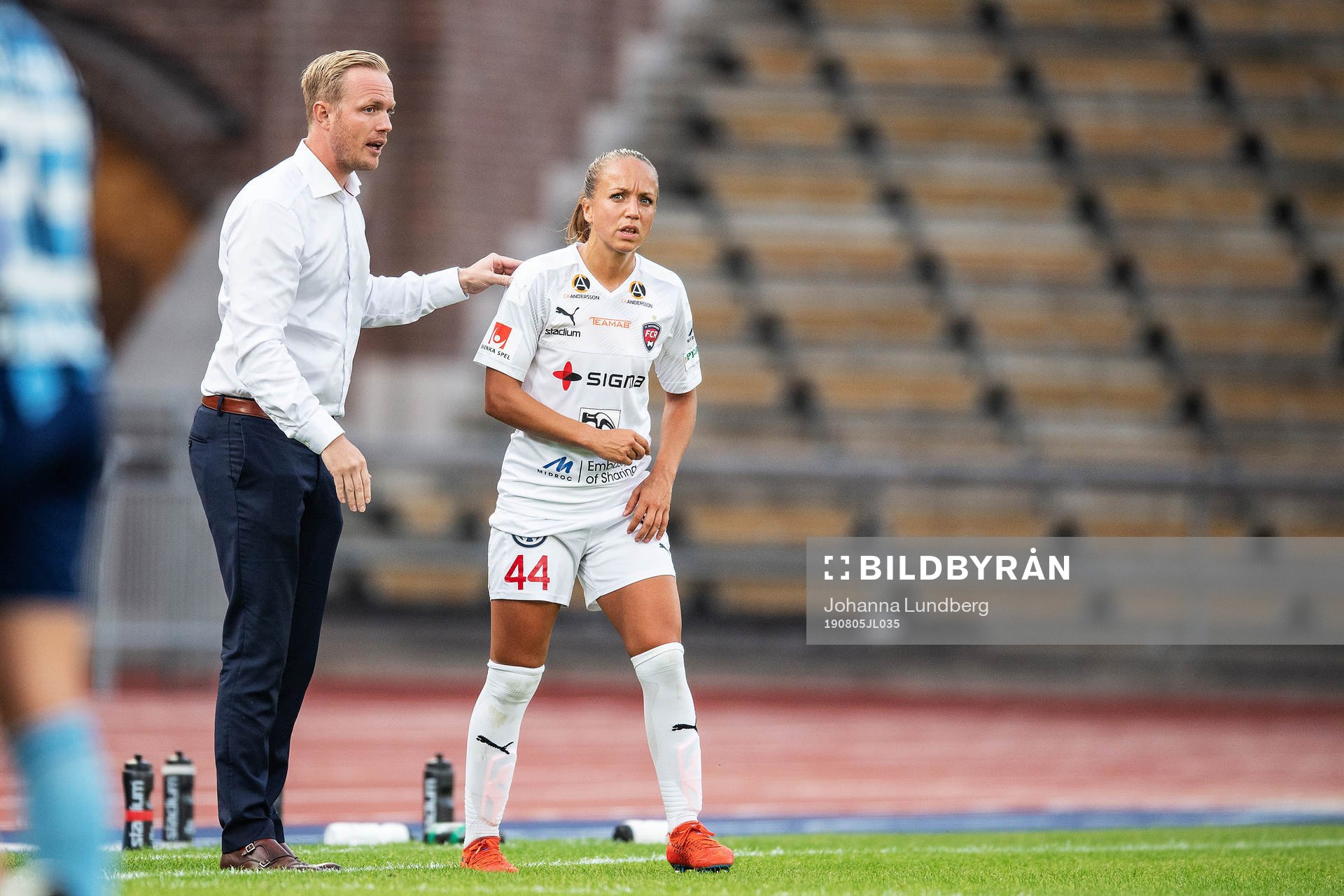 Rosengårds tränare Jonas Eidevall och Malin Levenstad