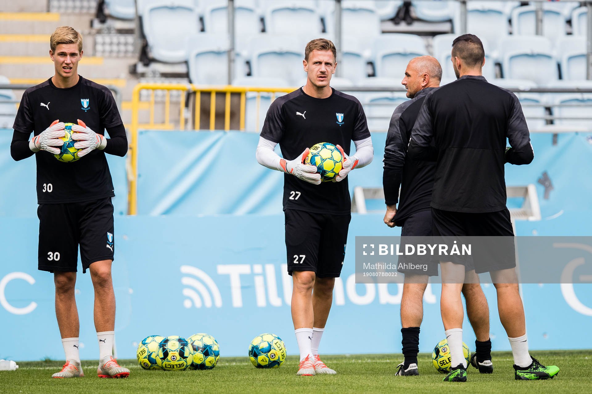 Goalkeeper Lamin Sarr, goalkeeper Johan Dahlin, goalkeeper