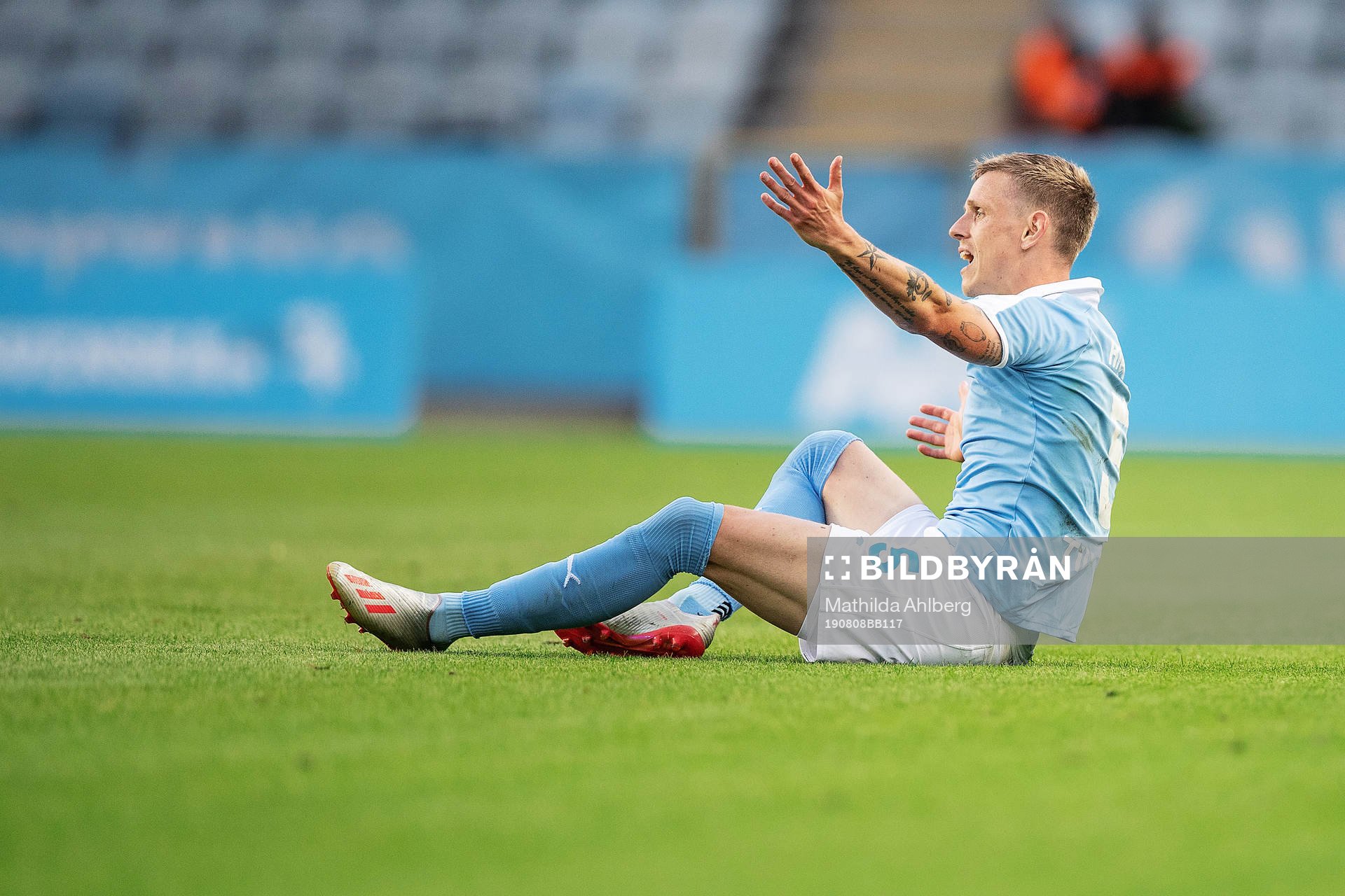Sören Rieks of Malmö FF reacts