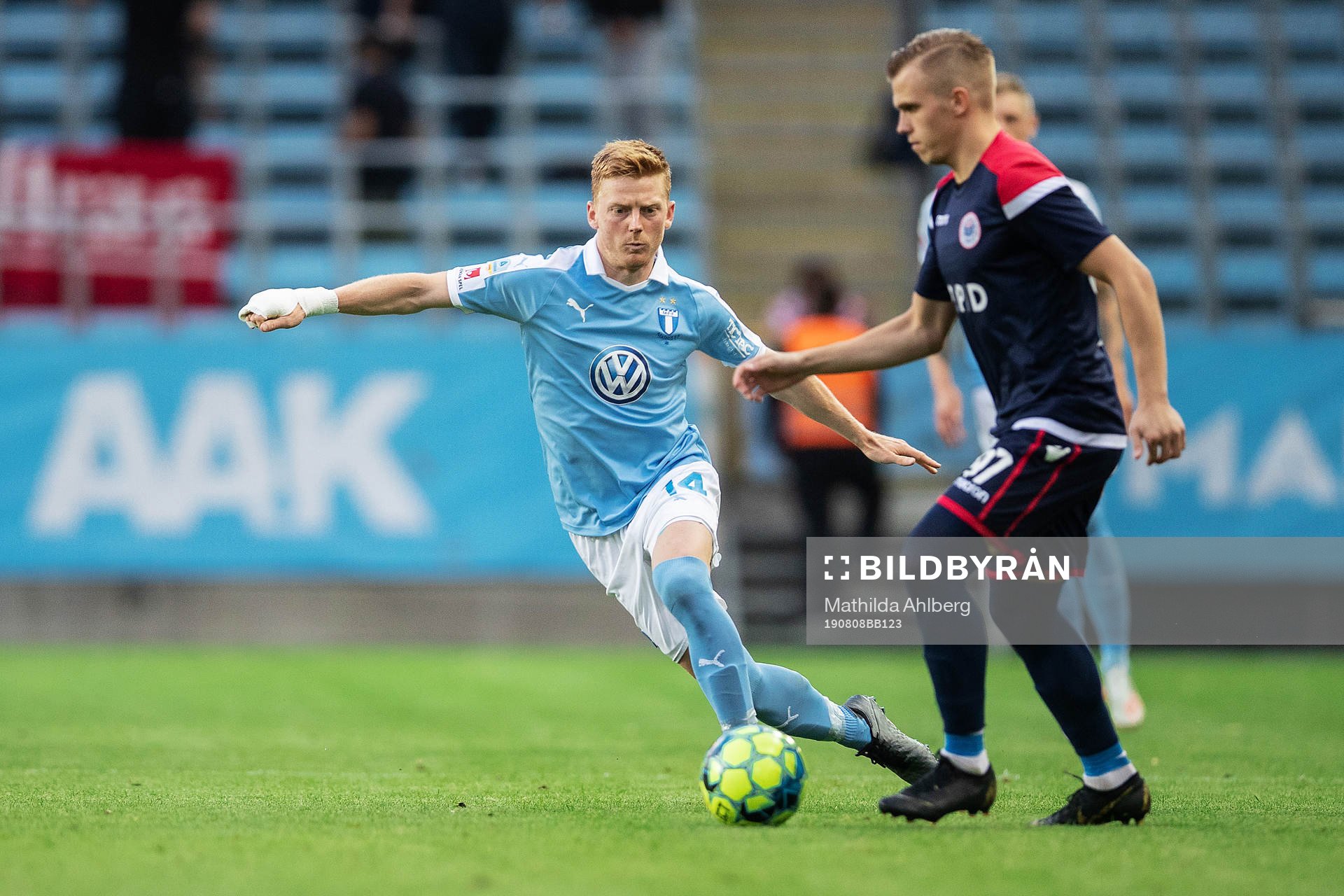 Anders Christiansen of Malmö FF and Advan Kadusic of