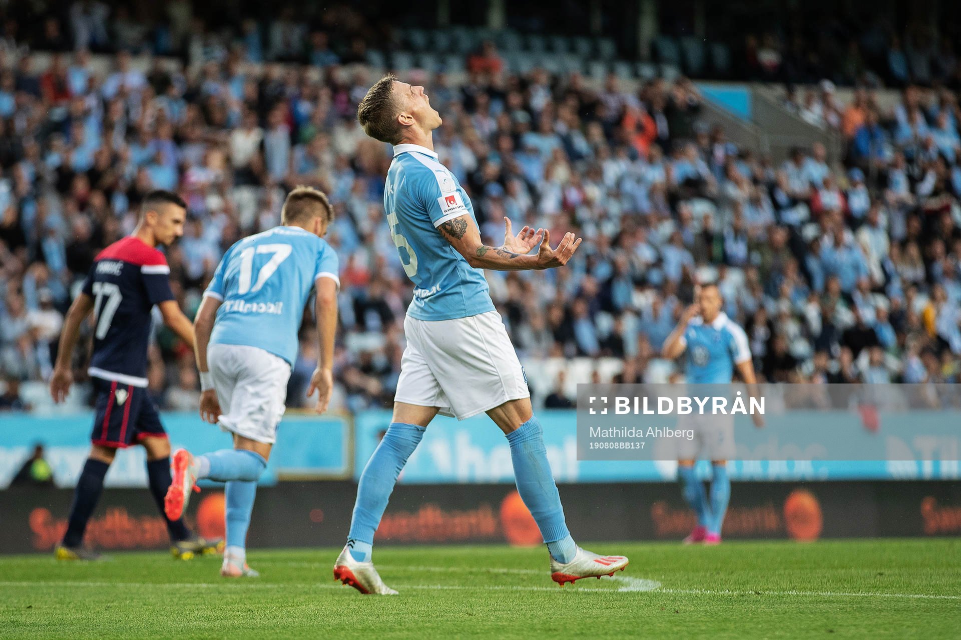Sören Rieks of Malmö FF reacts