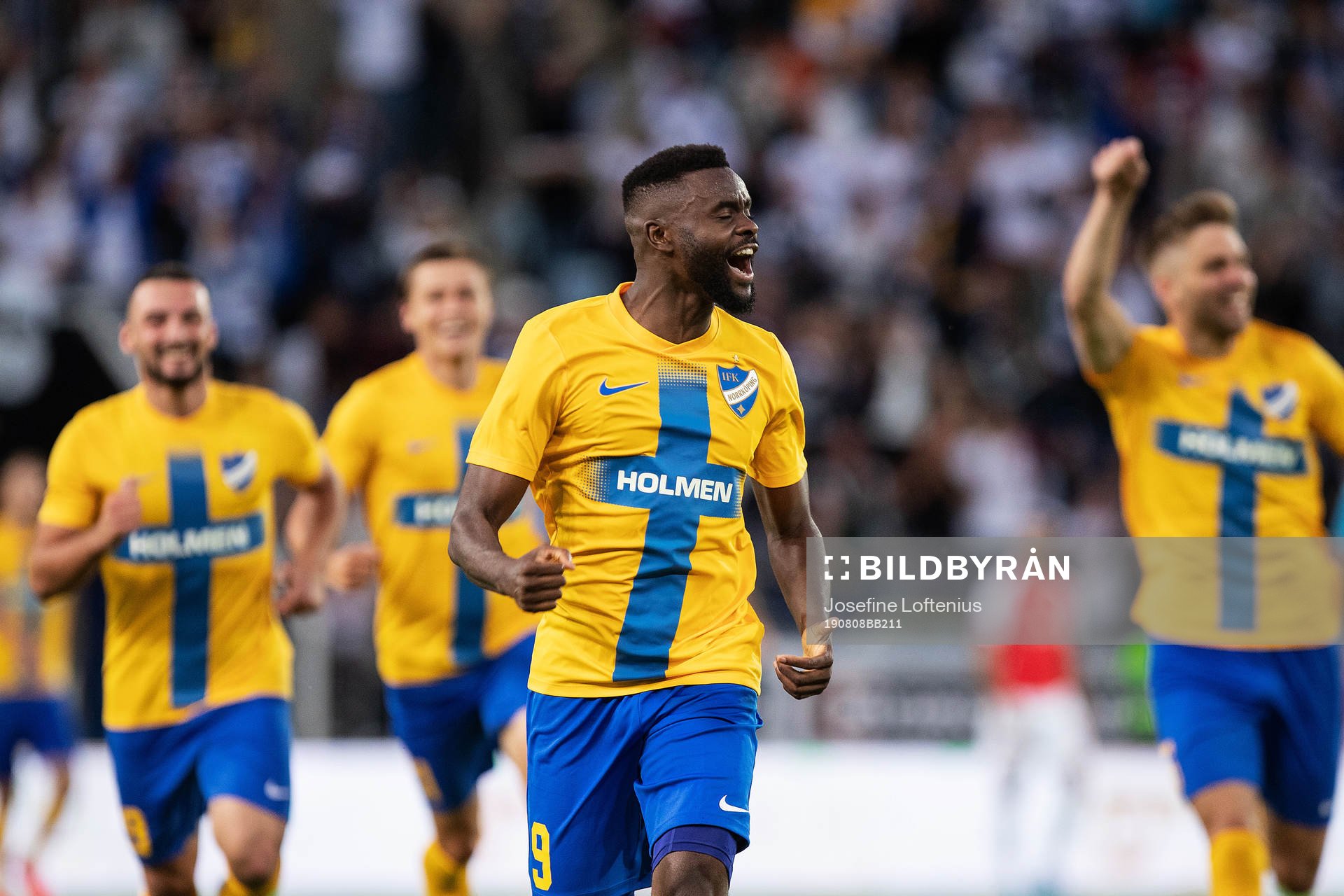 Maic Sema of IFK Norrköping celebrates