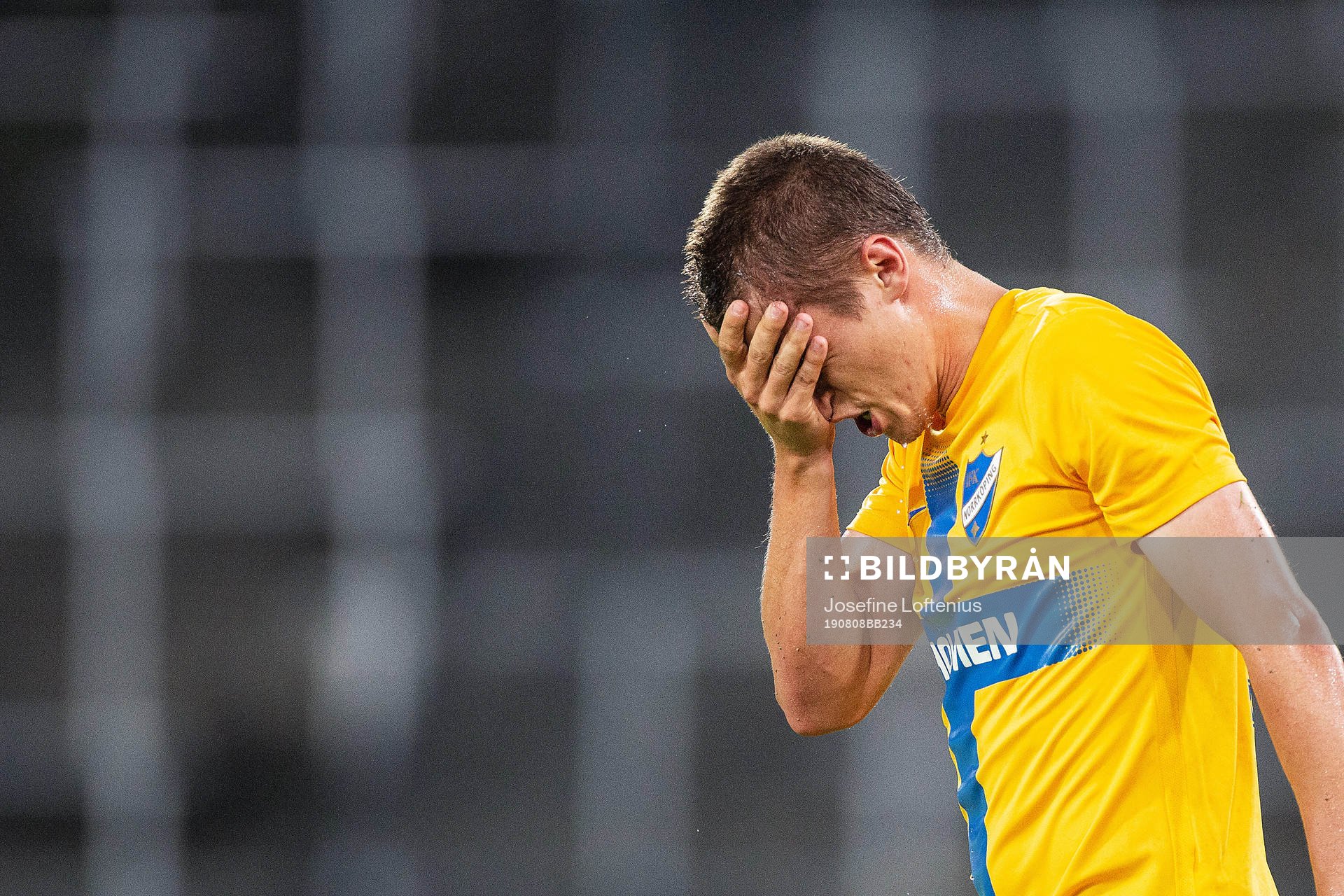 Simon Thern of IFK Norrköping looks dejected