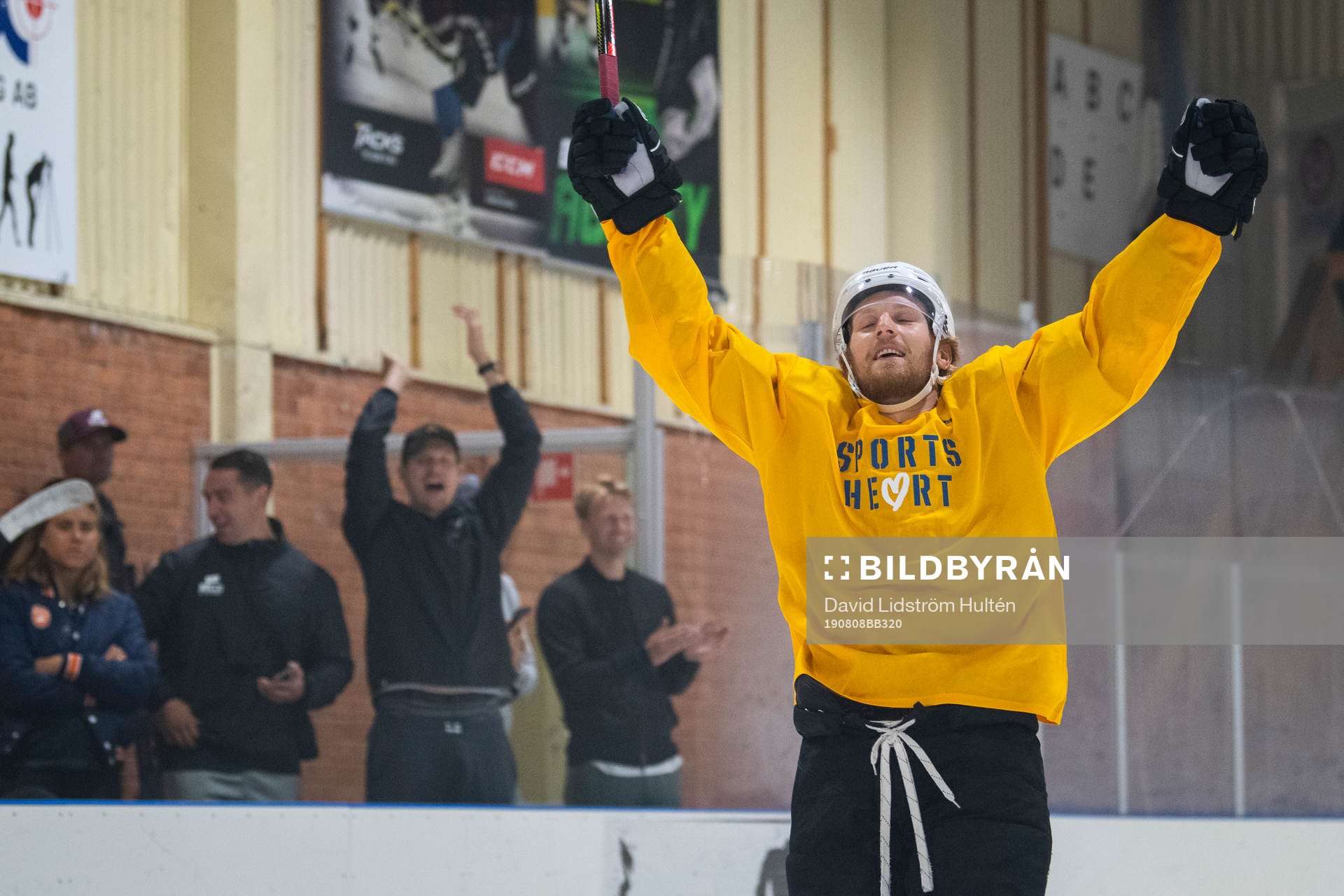 Gabriel Landeskog of NHL Allstar Team celebrates