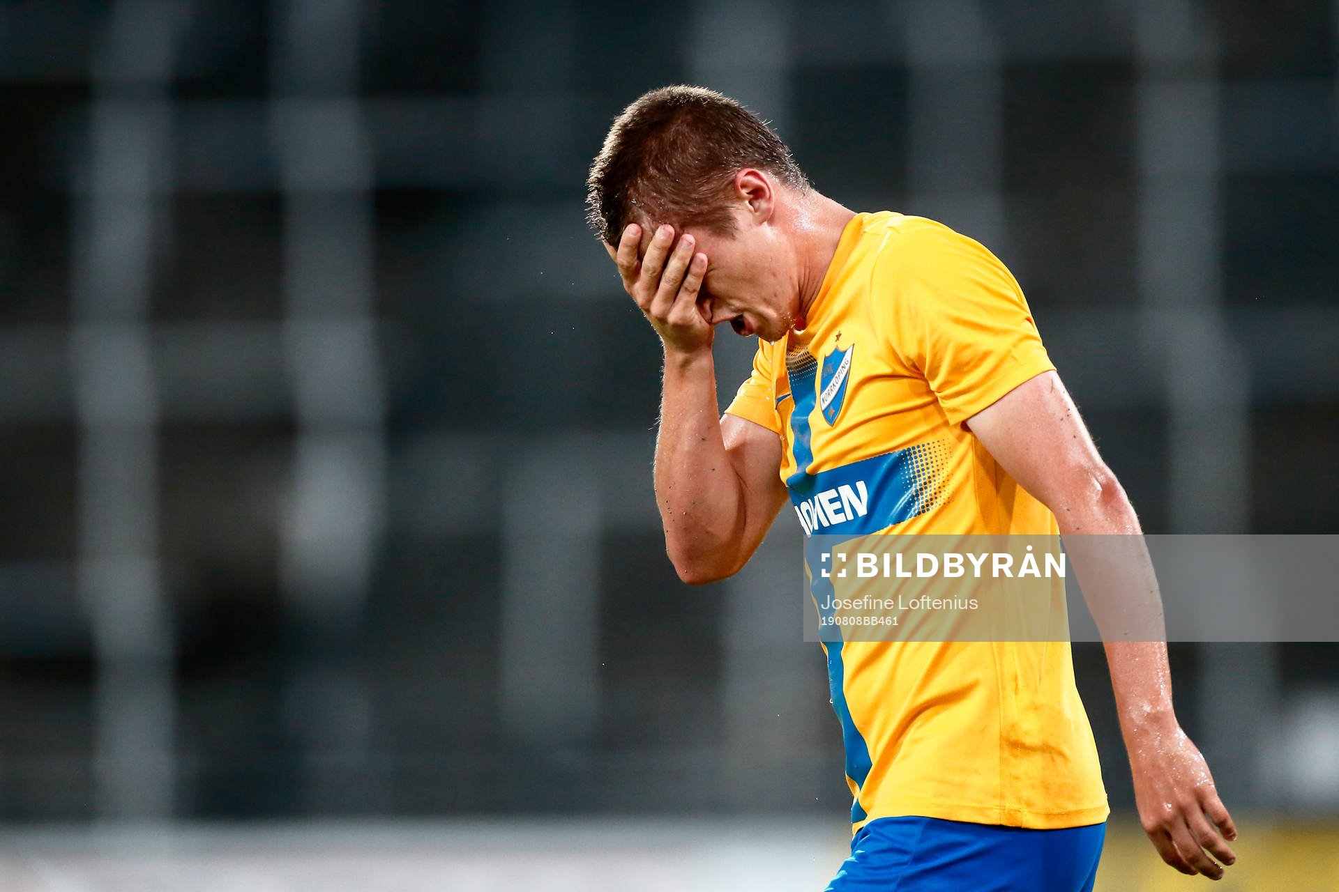 Simon Thern of IFK Norrköping looks dejected