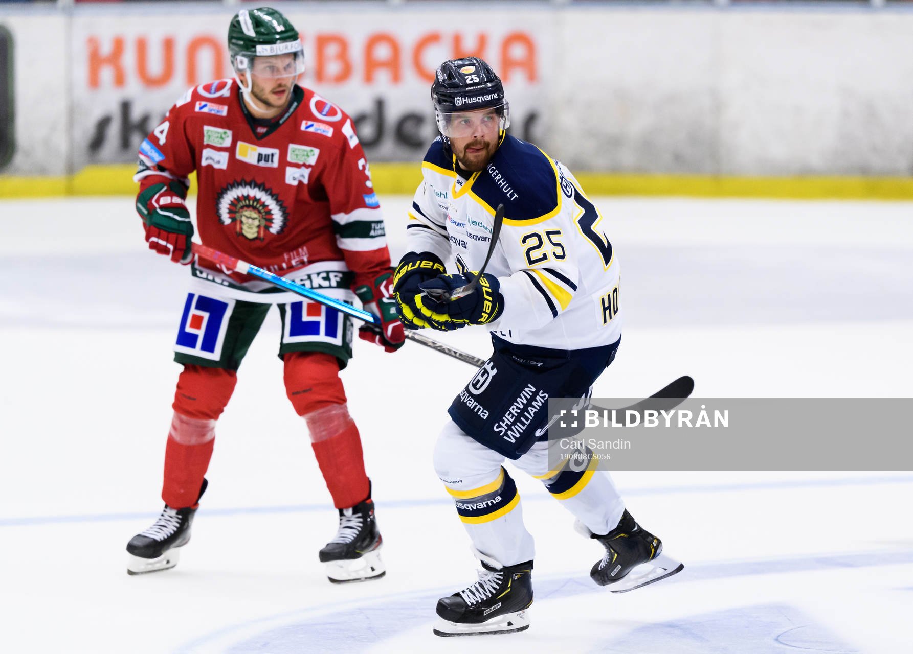 under träningsmatchen i ishockey mellan Frölunda och HV71