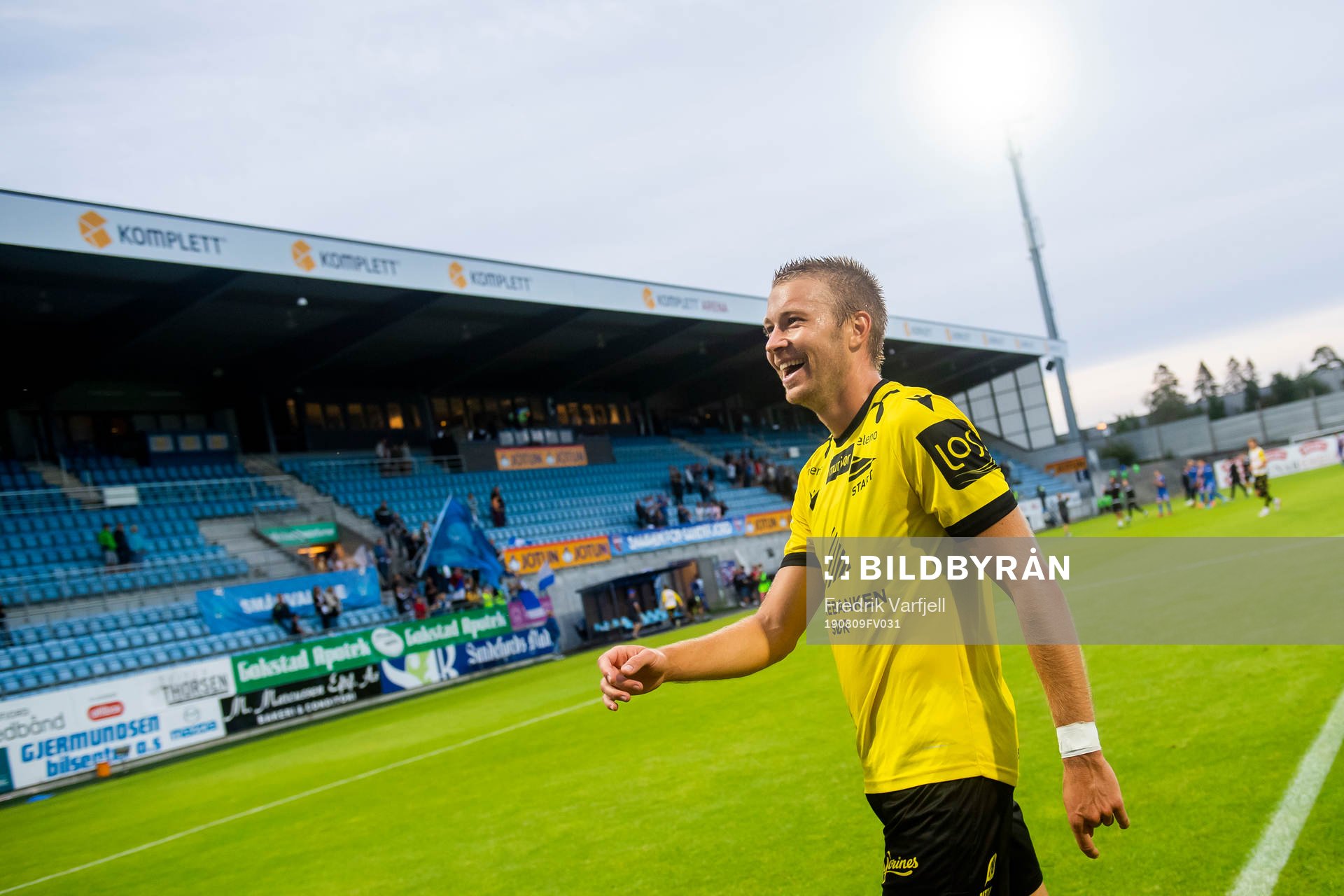 Henrik Robstad of Start celebrates