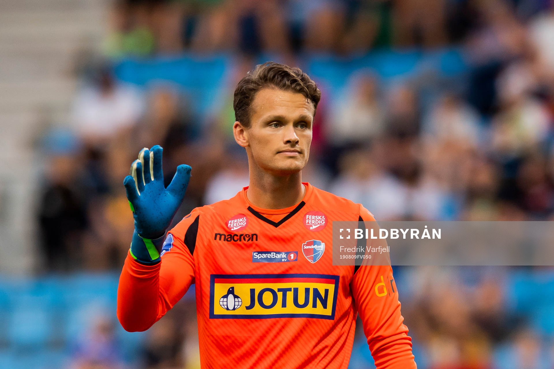 Goalkeeper Jacob Storevik of Sandefjord