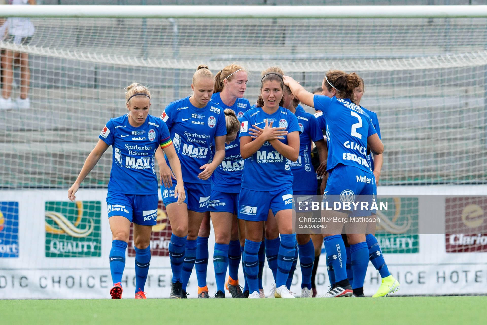 Eskilstunas spelare jublar