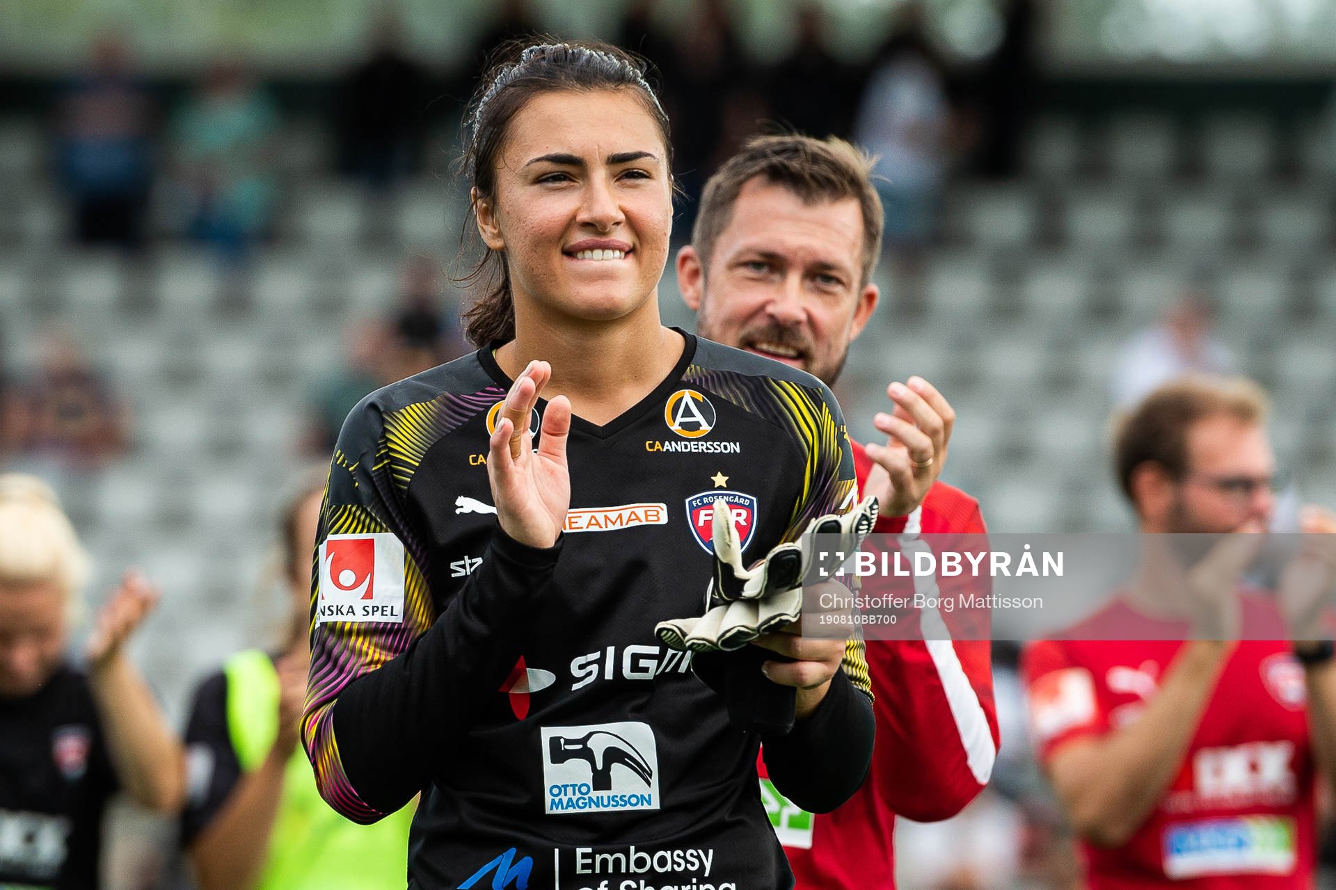 Rosengårds målvakt Zecira Musovic jublar