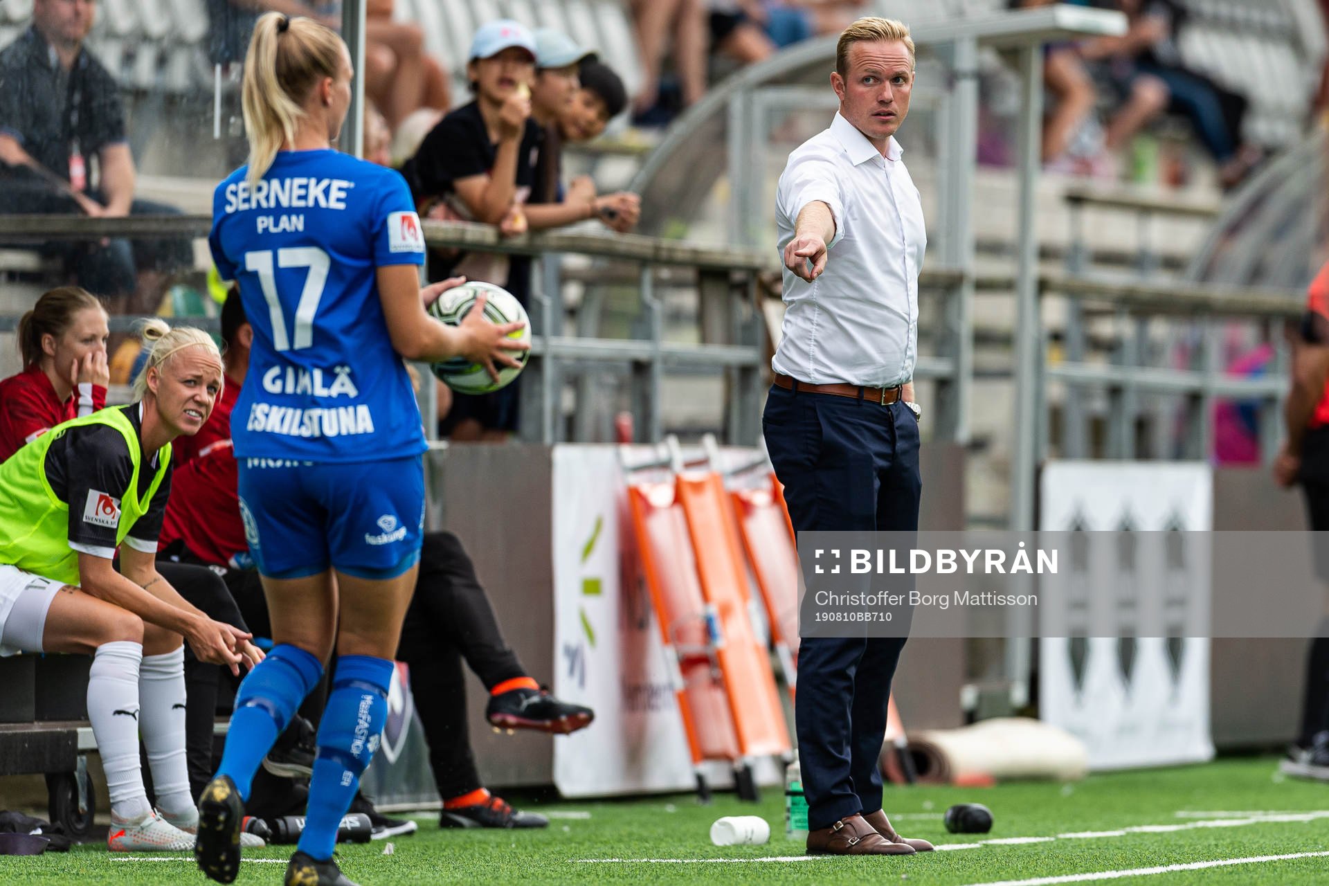 Rosengårds tränare Jonas Eidevall reagerar