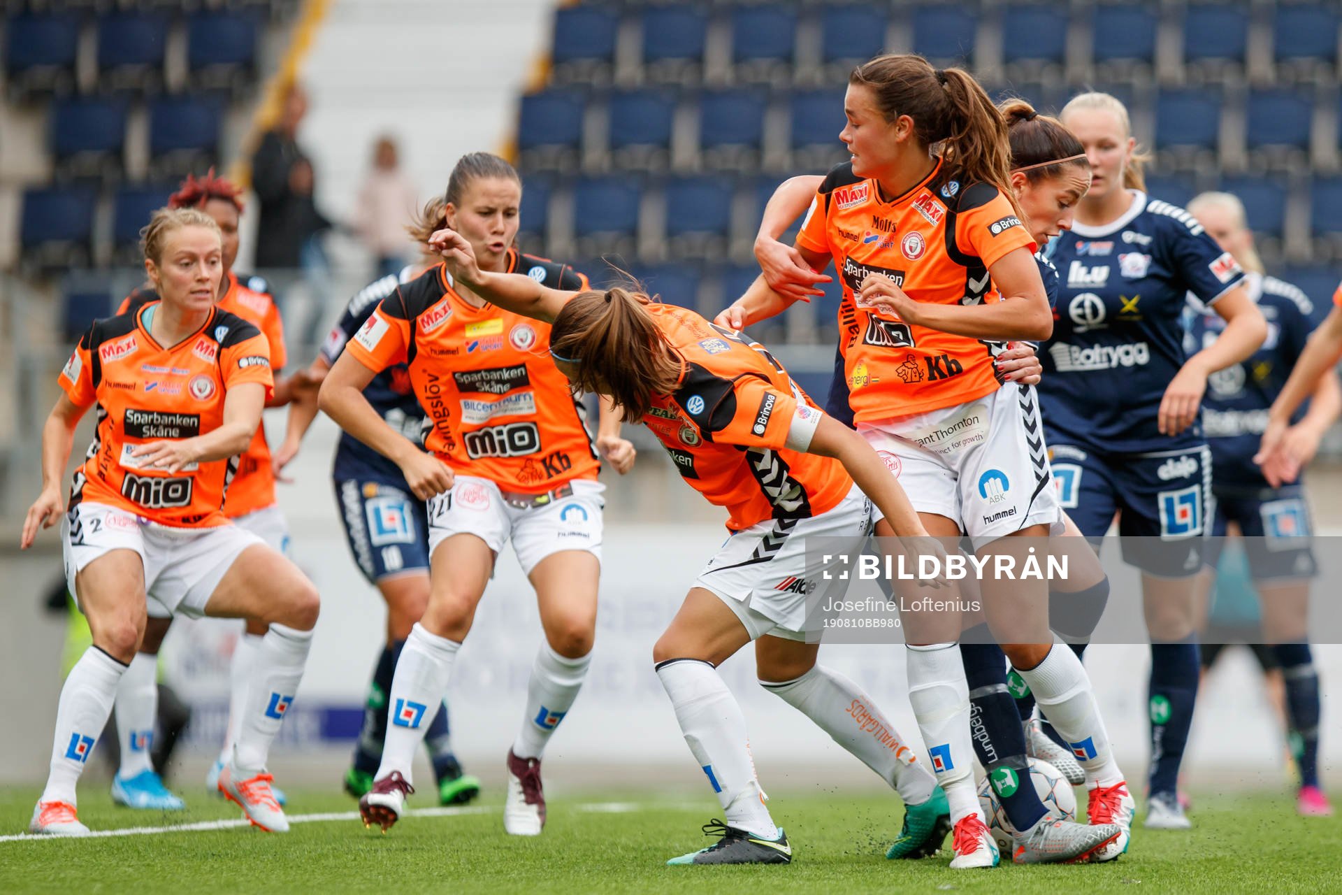 Kristianstads Anna Welin under fotbollsmatchen i Damallsvenskan mellan Linköping och Kristianstad den 10 augusti 2019 i Linköping.