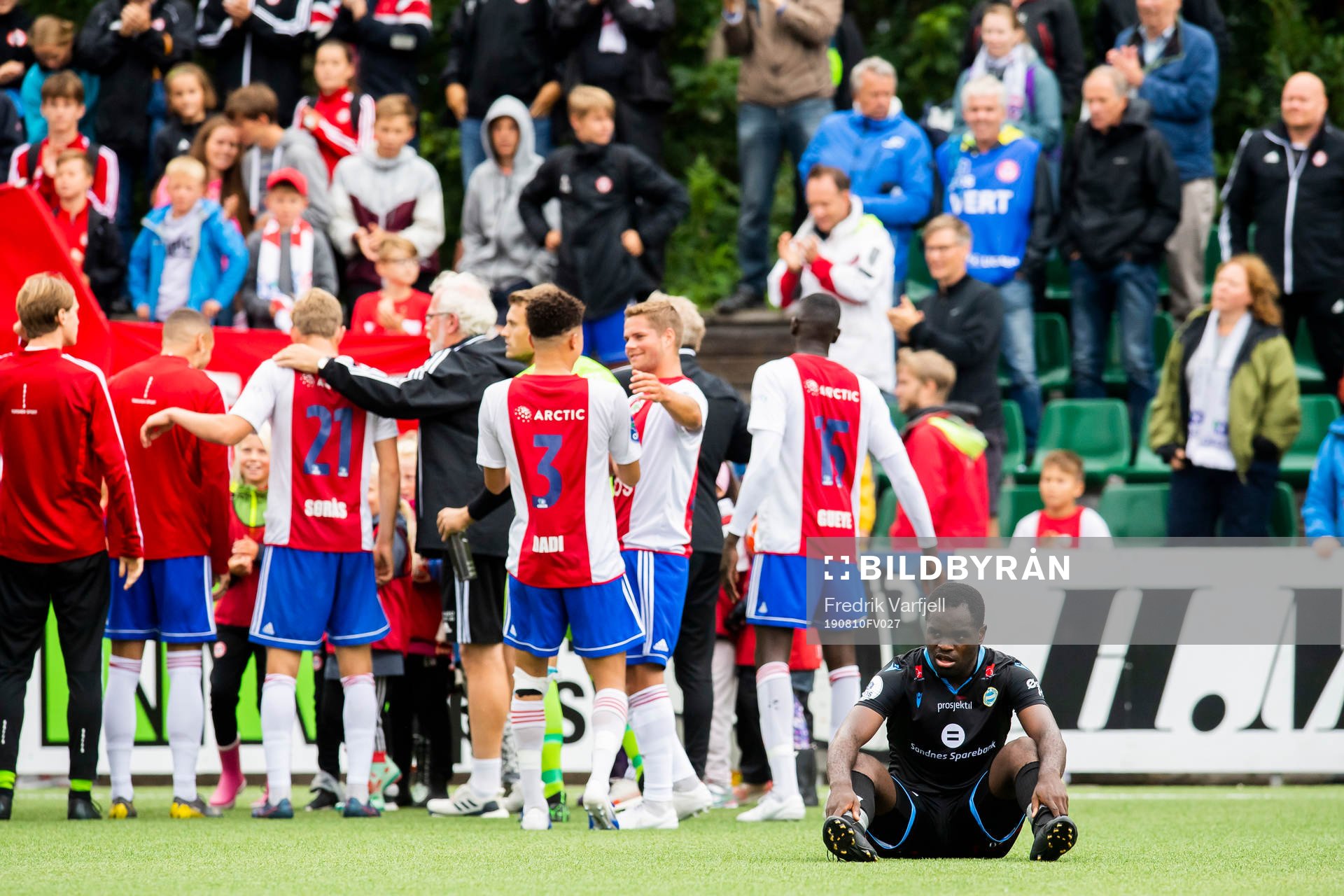 Christian Landu-Landu of Sandnes Ulf looks dejected