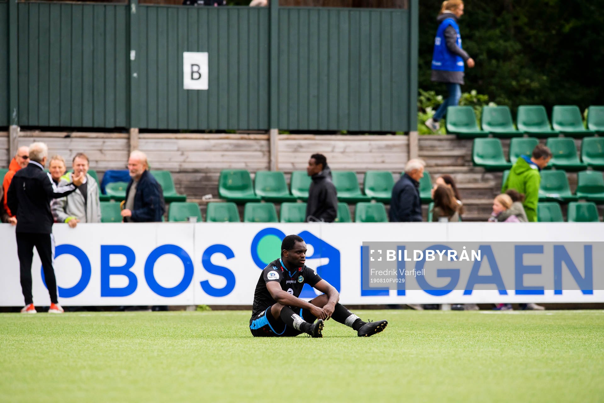Christian Landu-Landu of Sandnes Ulf looks dejected