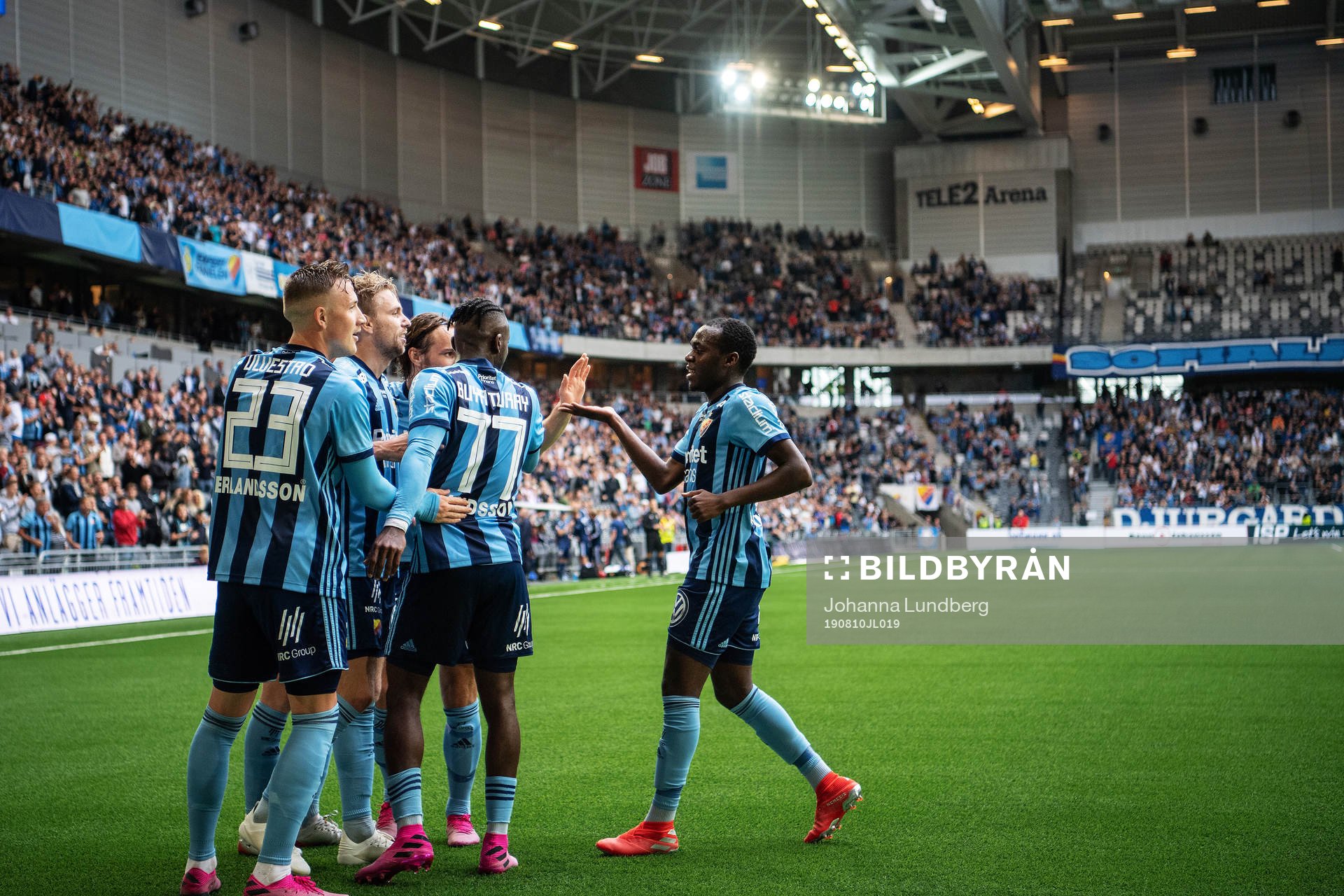 Djurgårdens spelare jublar