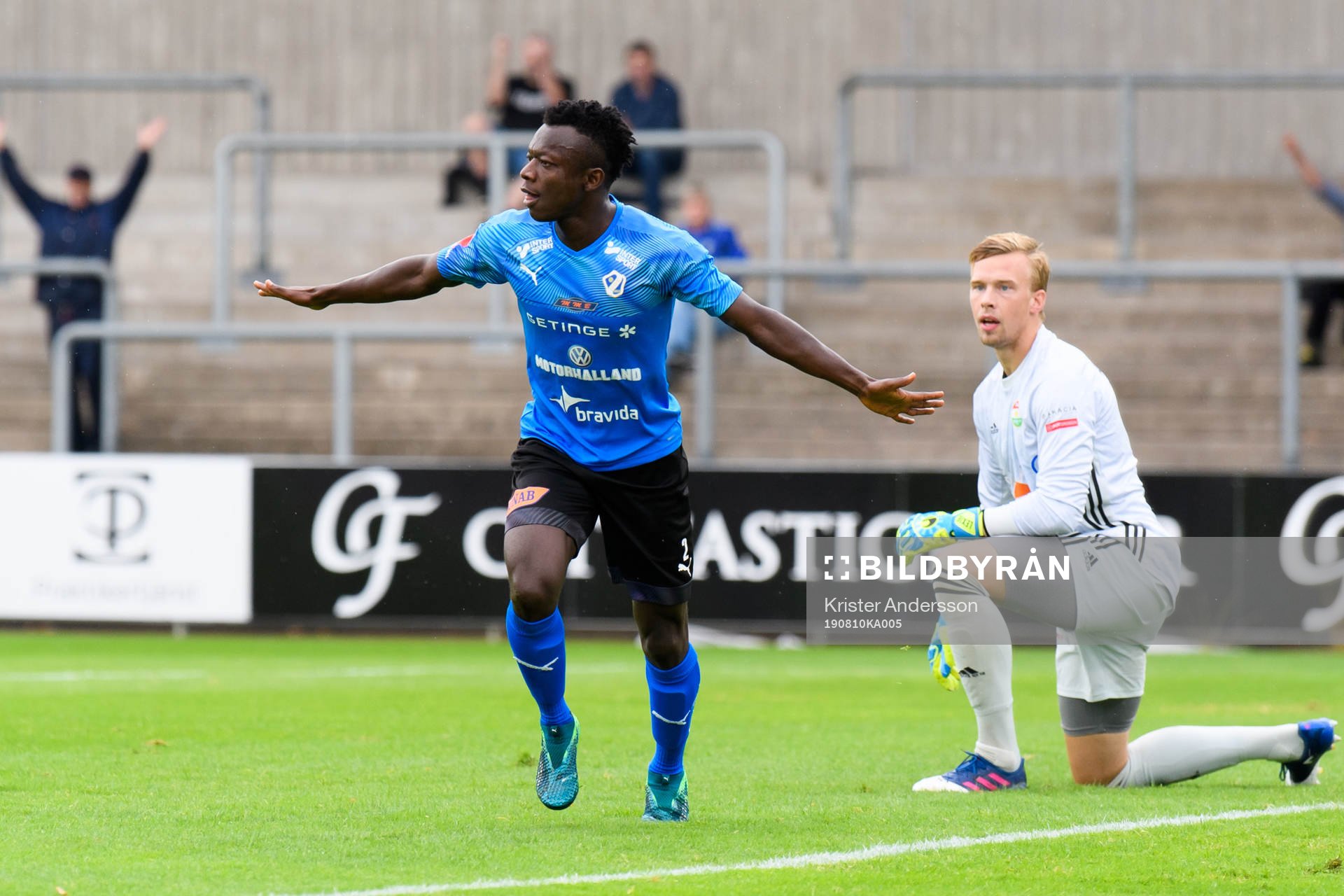 Halmstads Thomas Boakye jublar