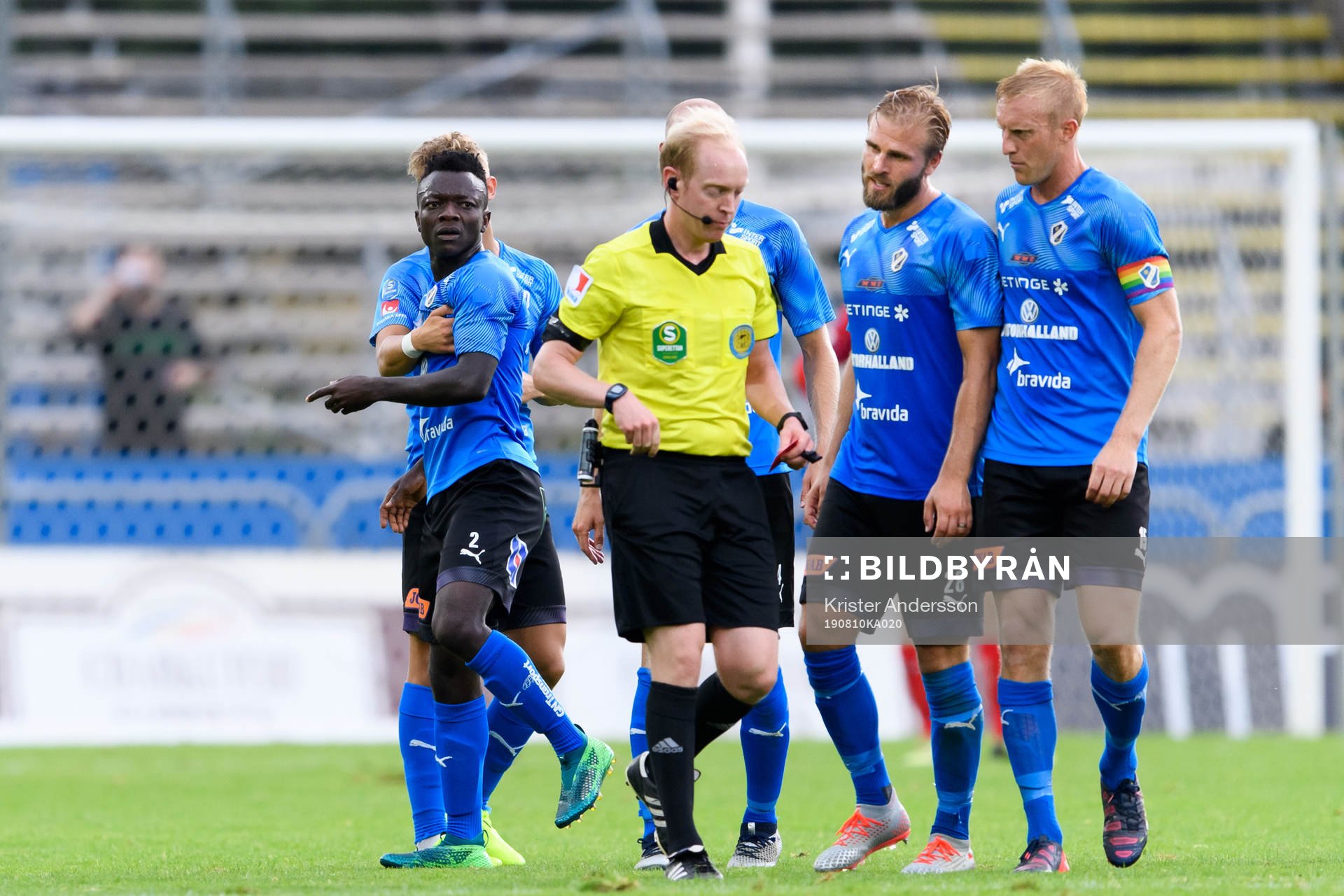 Halmstads Thomas Boakye tilldelas rött kort
