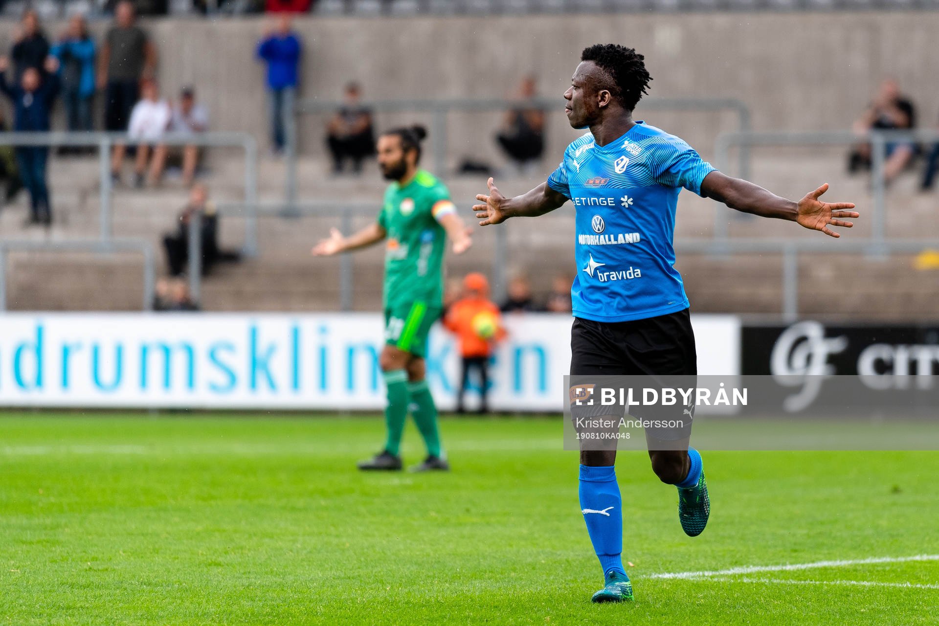 Halmstads Thomas Boakye jublar