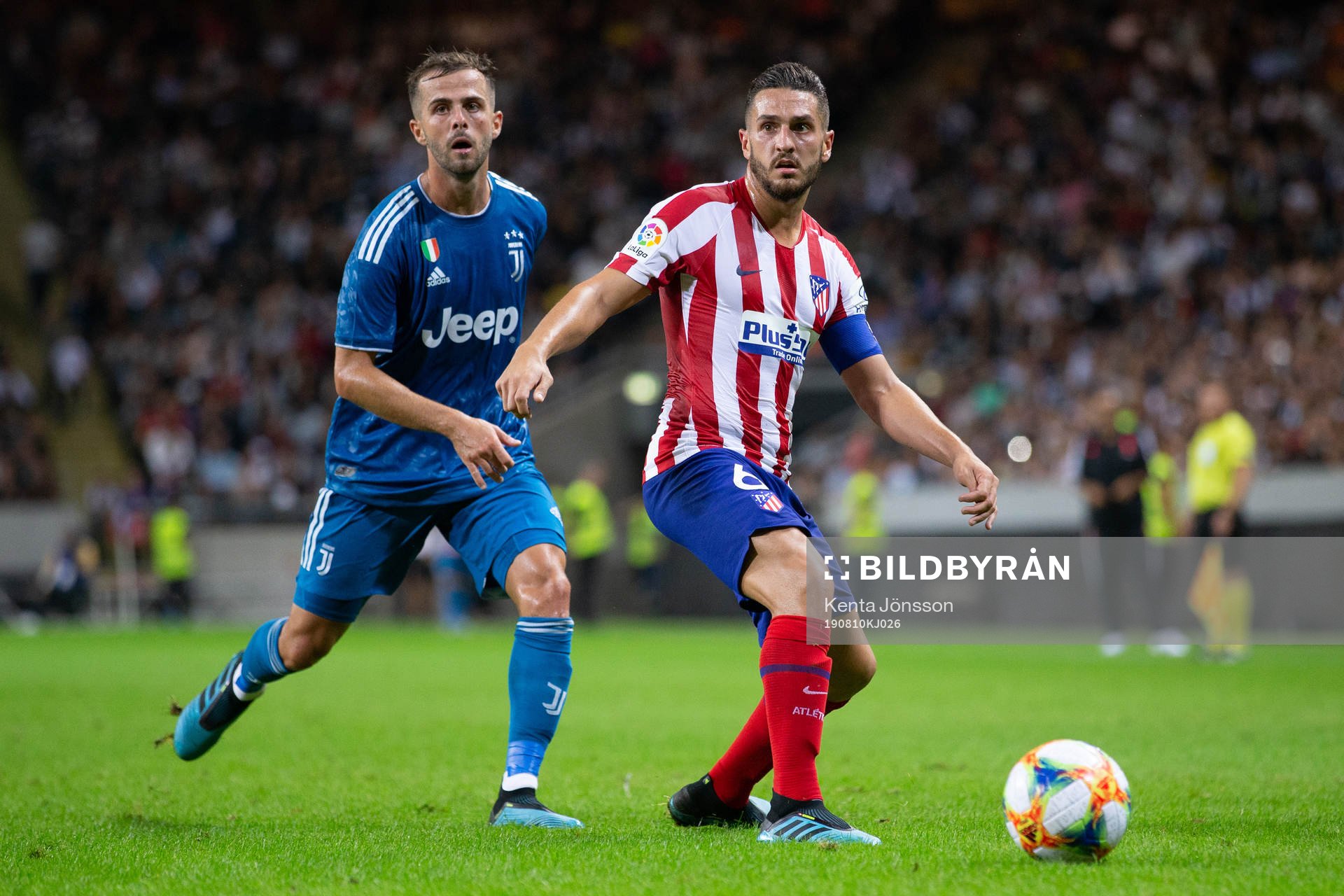 Miralem Pjanic of Juventus and Koke Jorge Resurreccion of