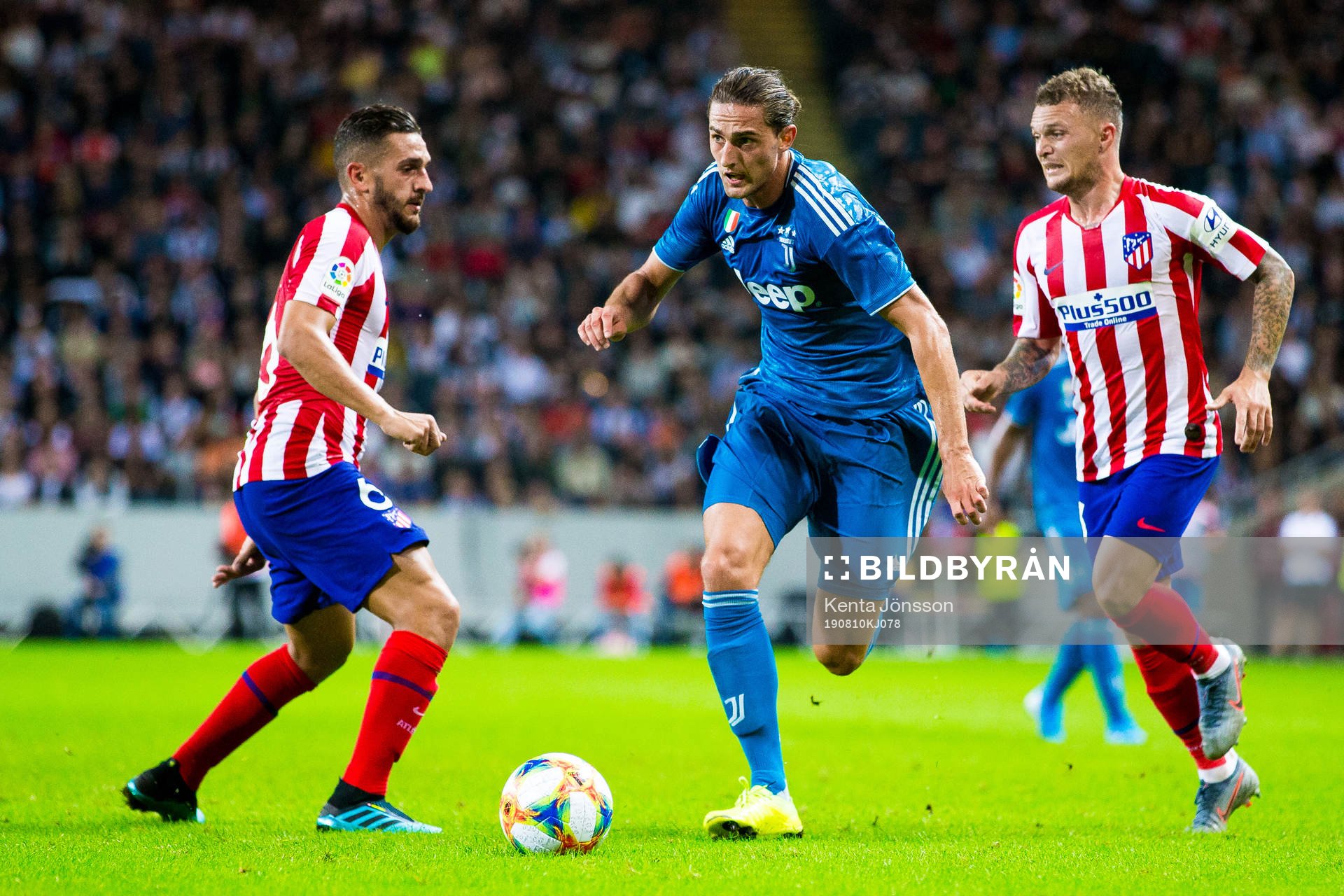 Adrien Rabiot of Juventus with Koke Jorge Resurreccion and