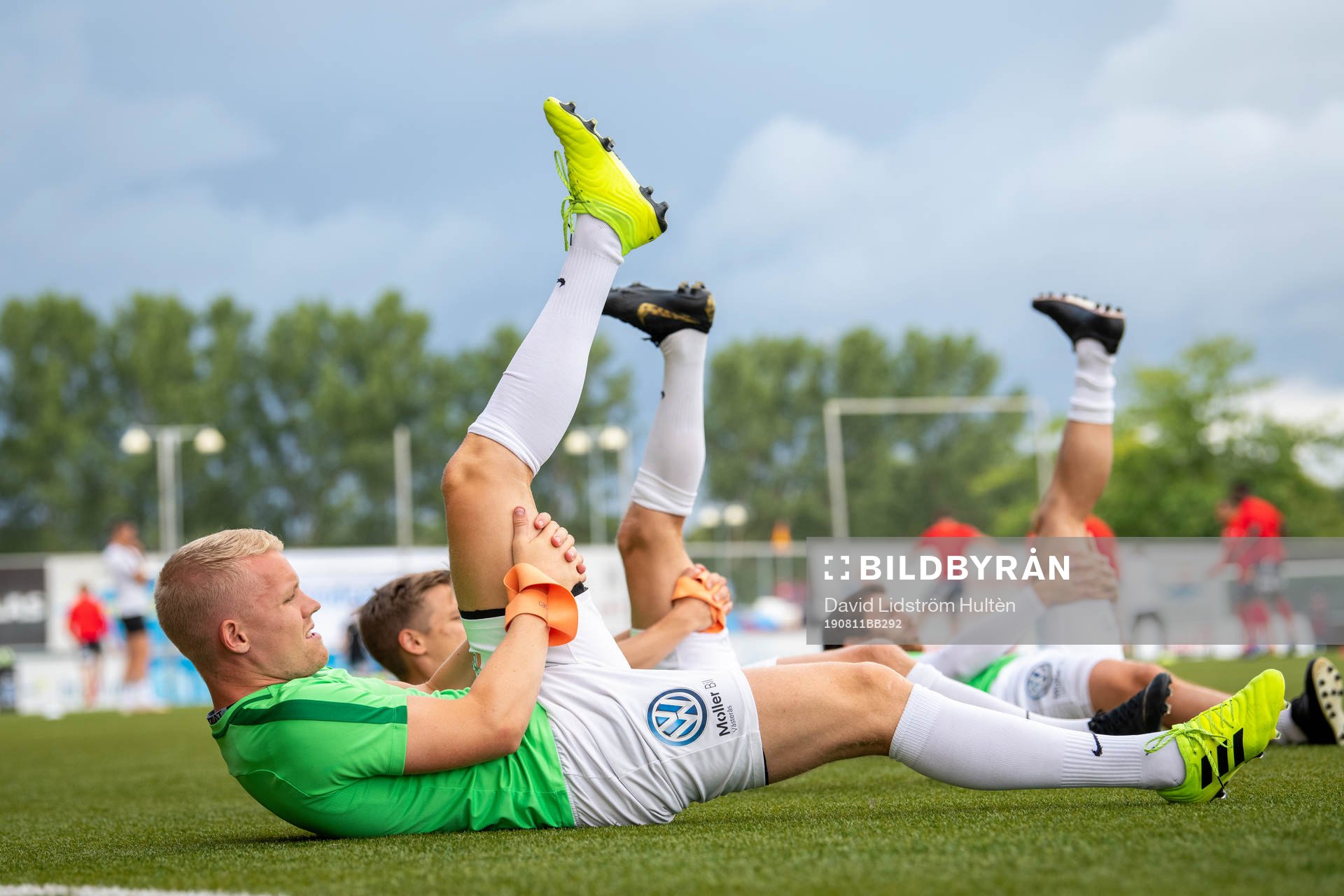 Västerås Simon Johansson stretchar