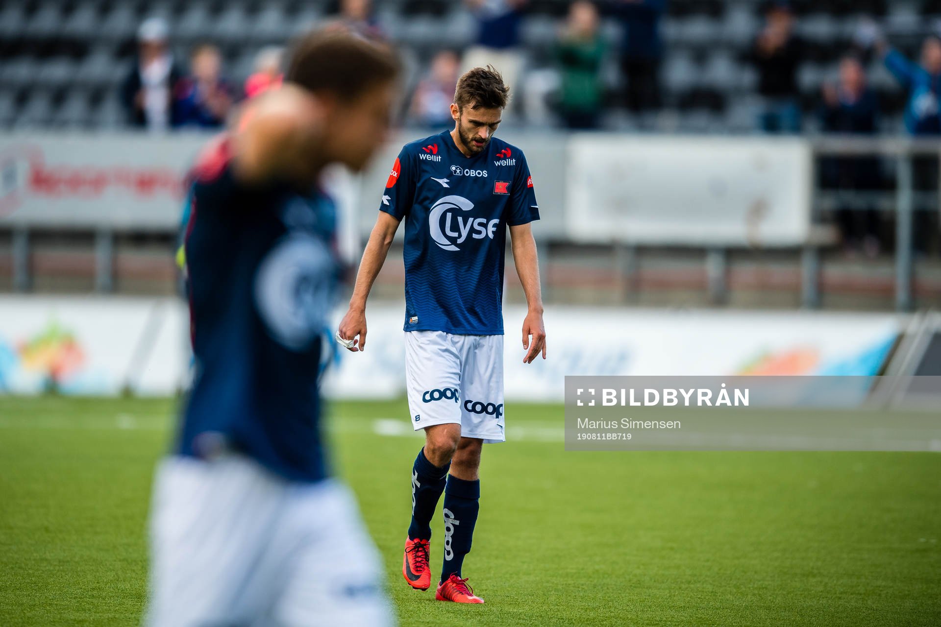 Johnny Furdal of Viking looks dejected