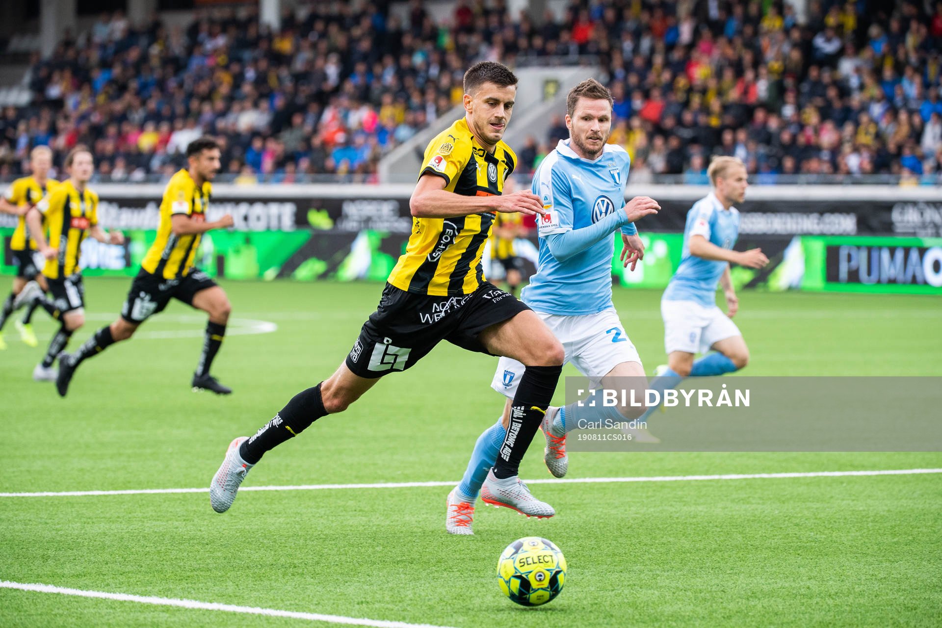 Häckens Alexander Jeremejeff och Malmö FFs Lasse Nielsen