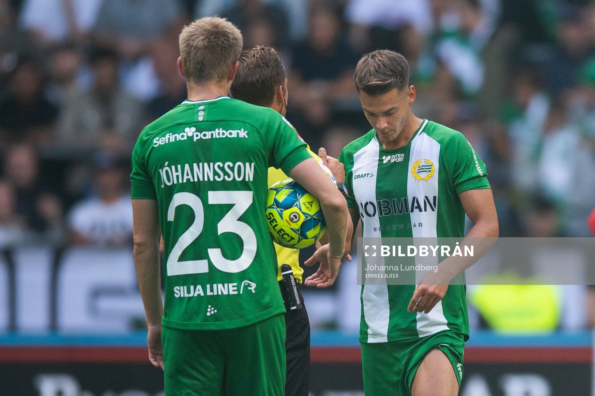 Hammarbys Aron Johannsson och Alexander Kacaniklic i
