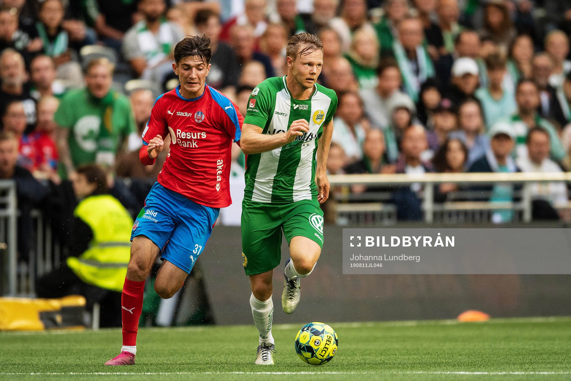 Helsingborgs Armin Gigovic och Hammarbys Tim Söderström