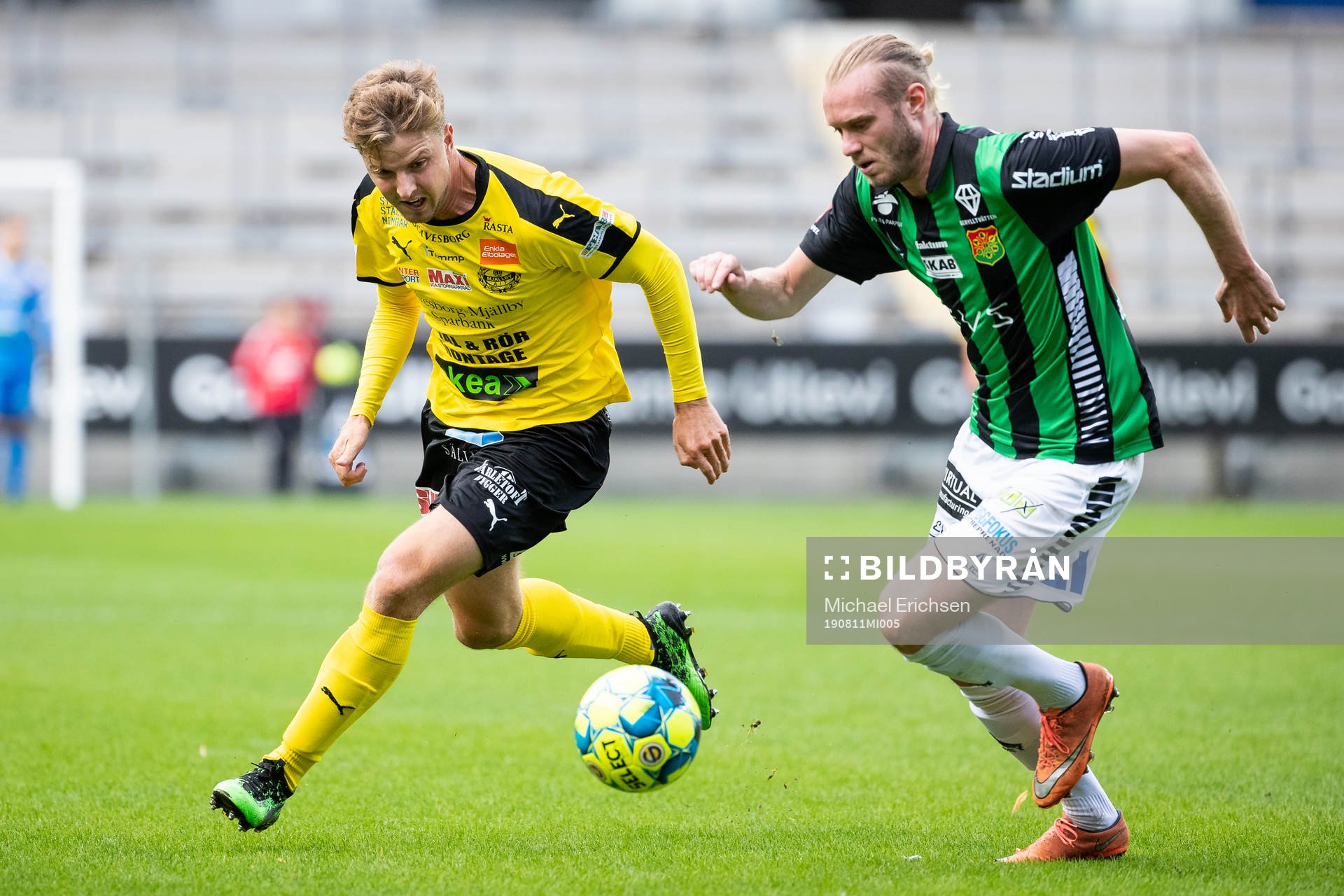 Mjällbys Joel Nilsson och GAIS Alexander Angelin