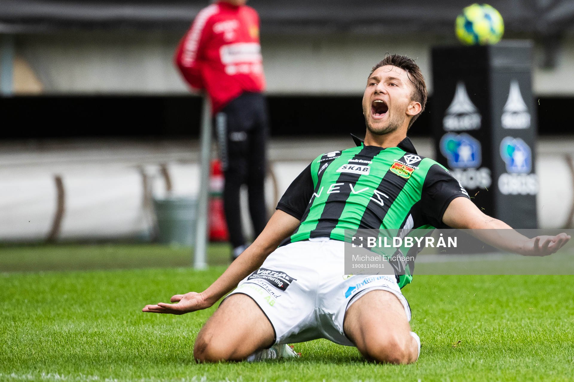 GAIS Måns Saebbö jublar