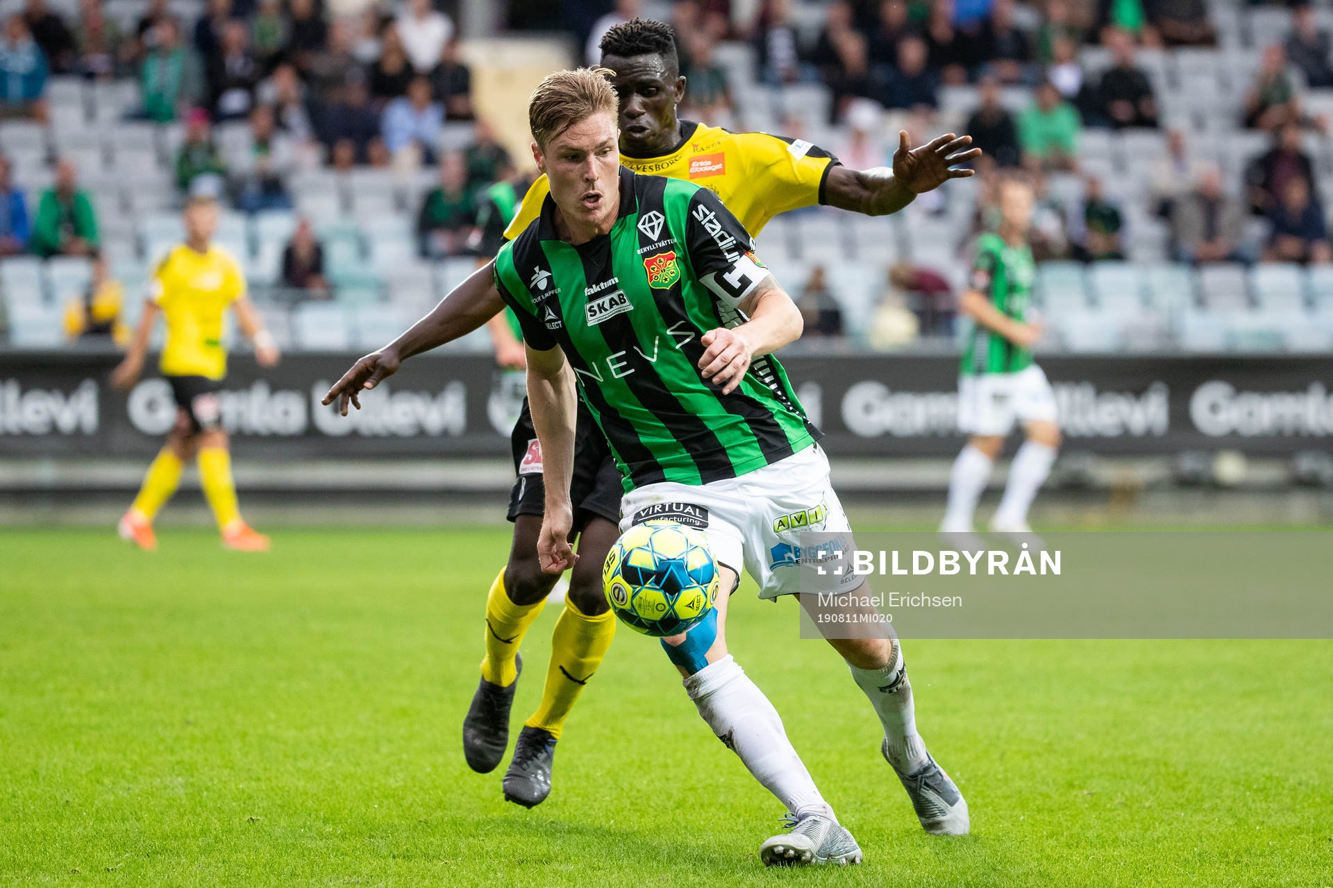 GAIS Marcus Bergholtz och Mjällbys Bubacarr Jobe