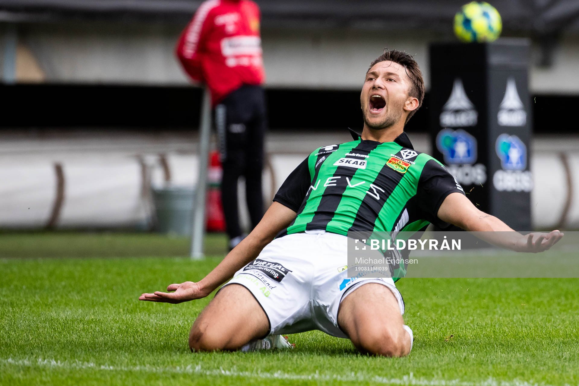 GAIS Måns Saebbö jublar