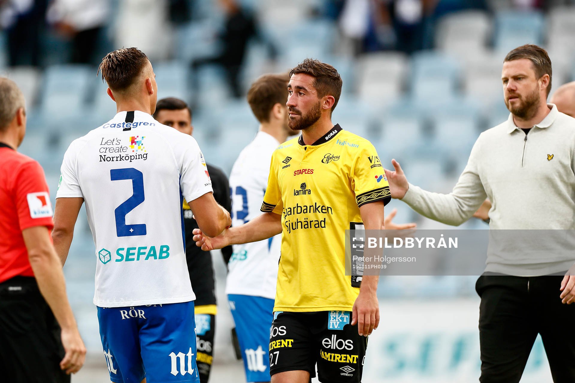 Elfsborgs Frederik Holst och manager Jimmy Thelin