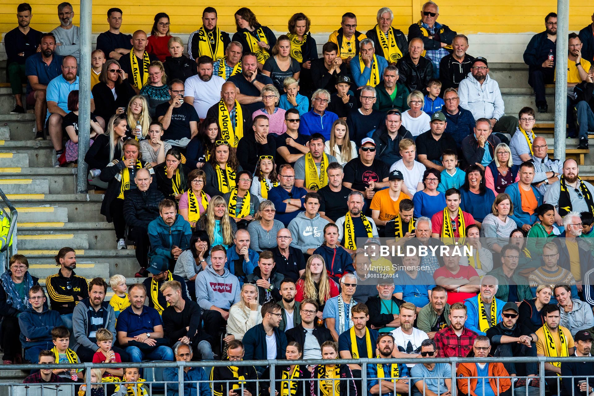 Spectators in the stands