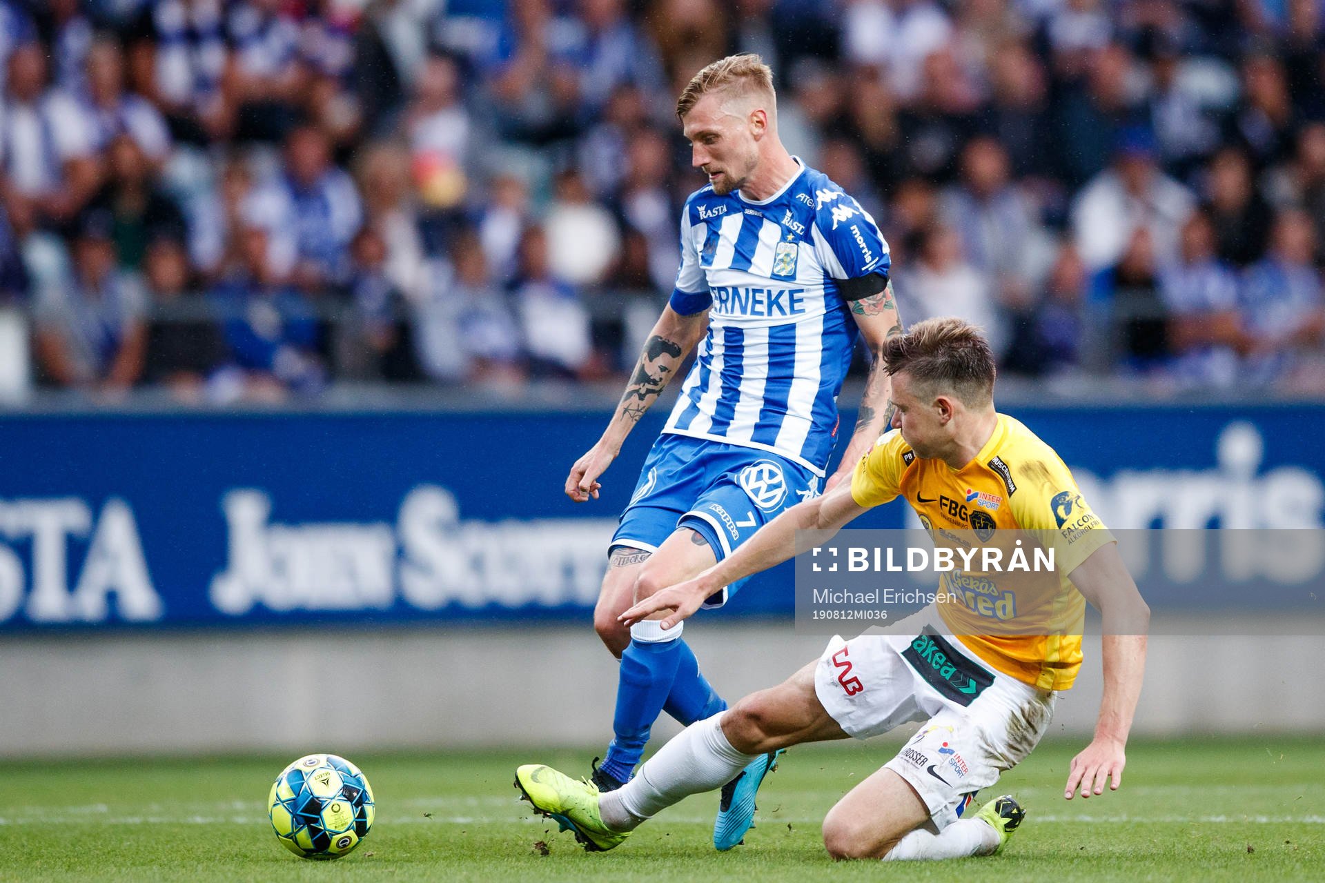 IFK Göteborgs Sebastian Eriksson och Falkenbergs Kirill